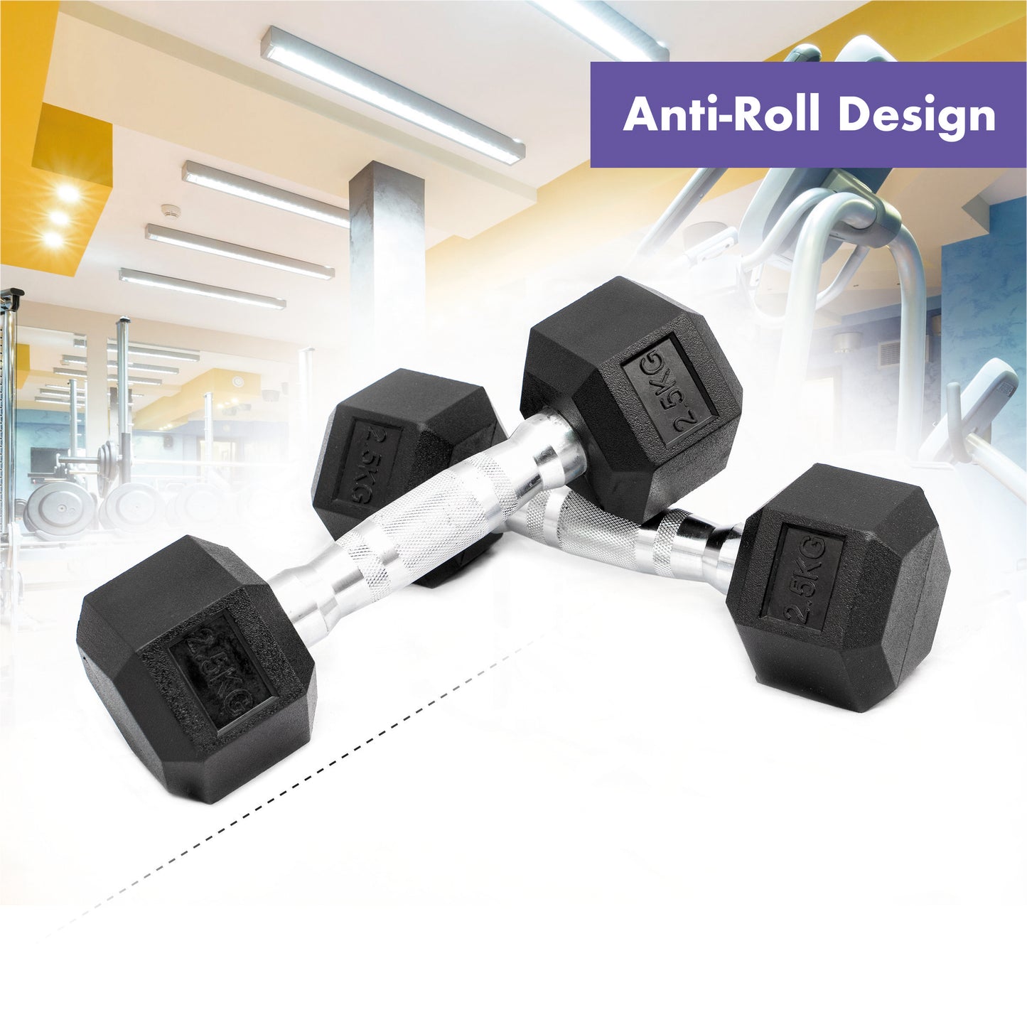 Hex Dumbbell Set - 2.5kgs