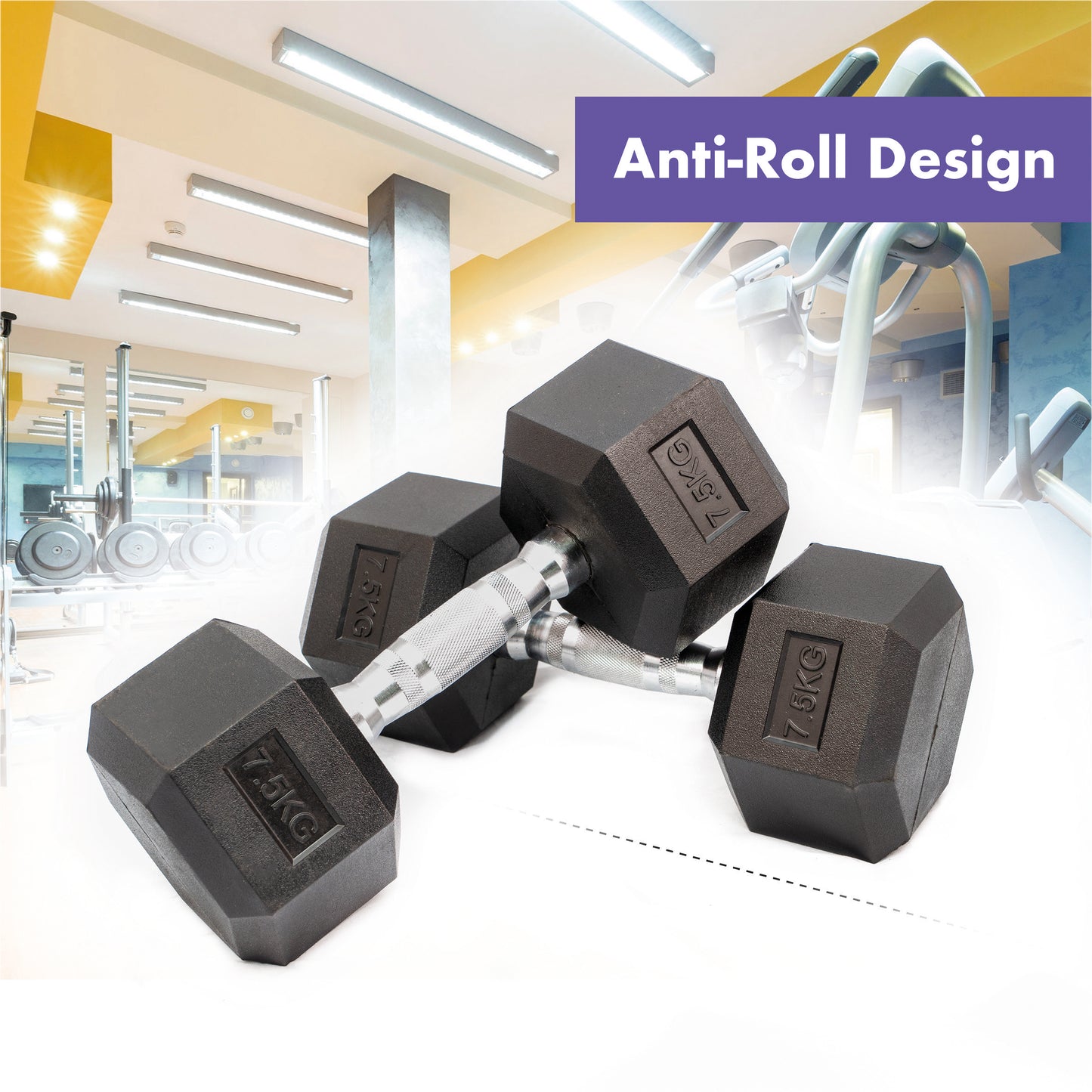 Hex Dumbbell Set - 7.5kgs