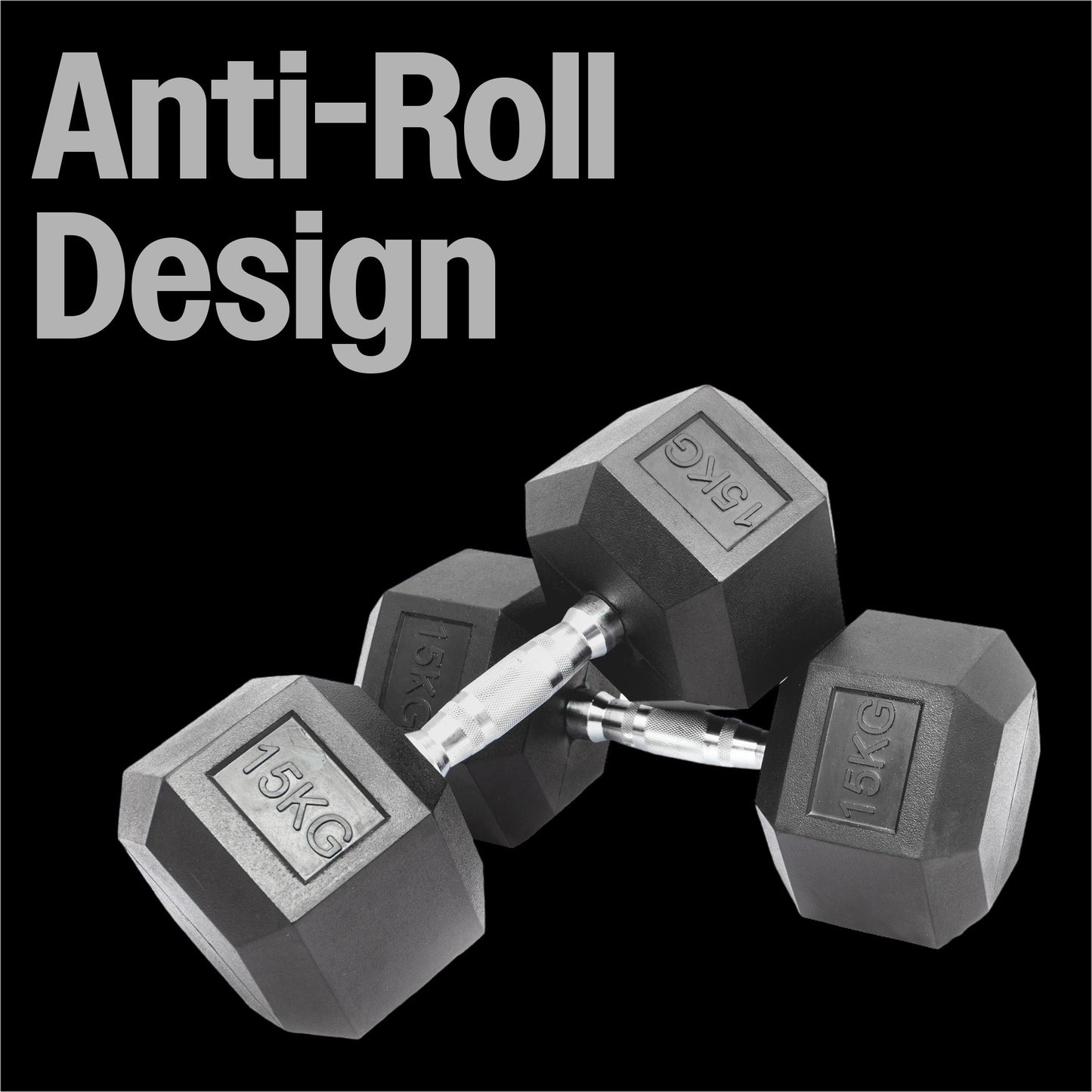 Hex Dumbbell Set - 15kgs