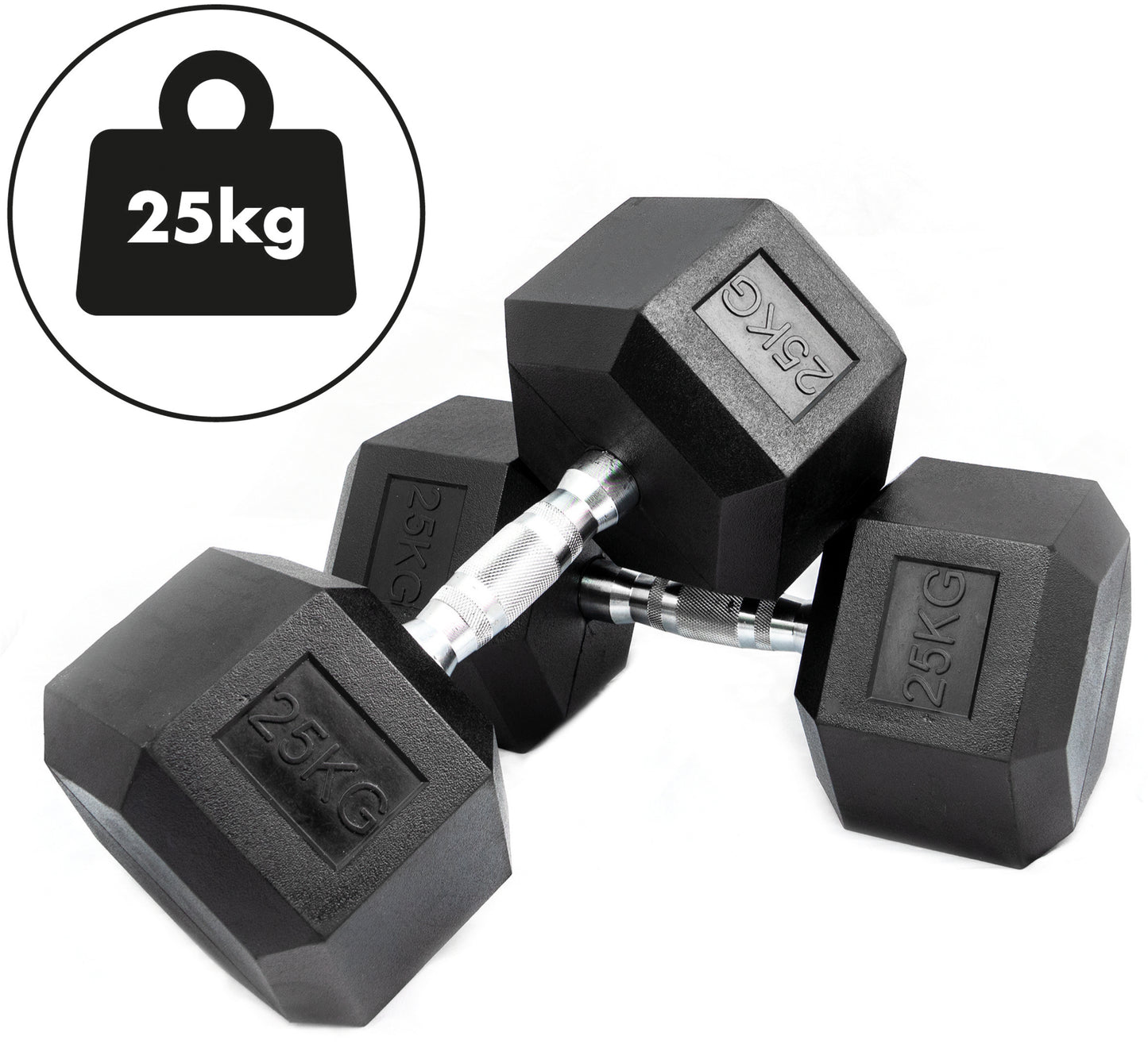Hex Dumbbell Set- 25kgs