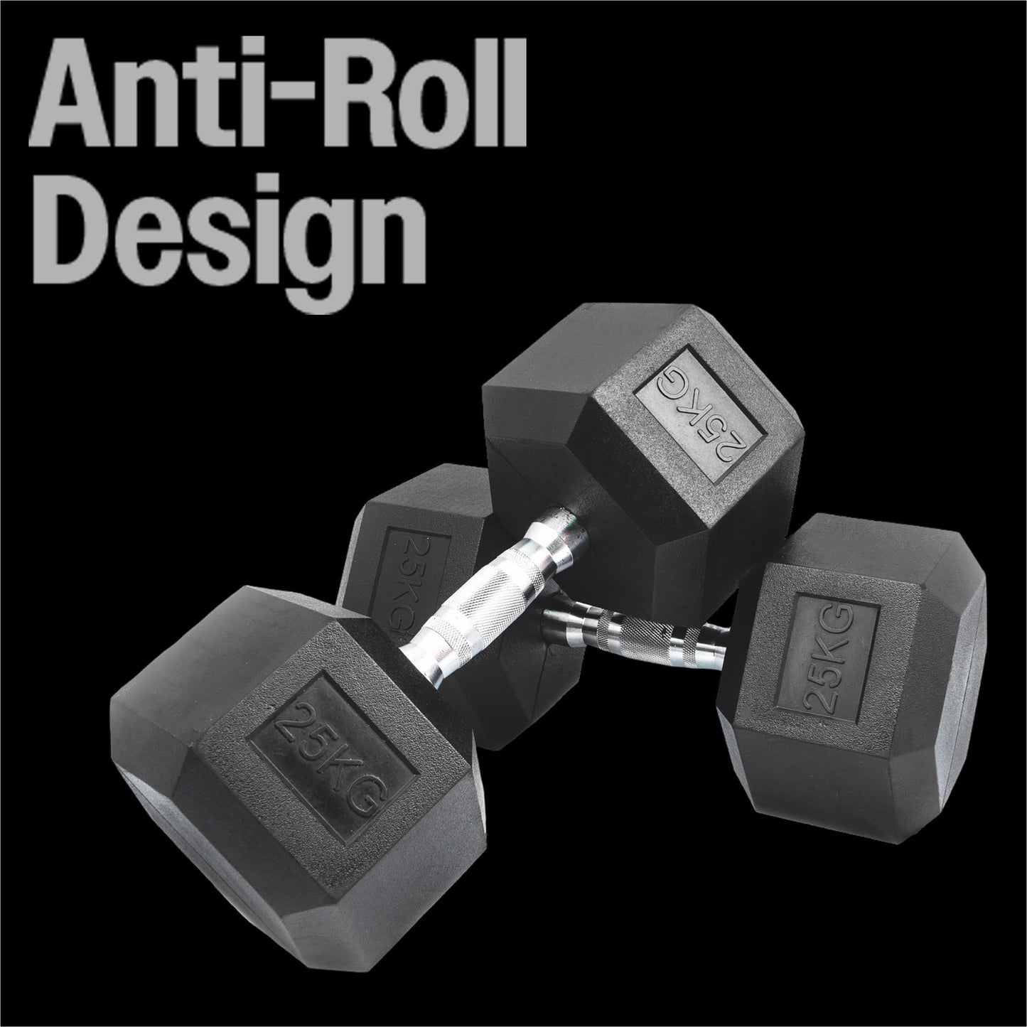 Hex Dumbbell Set- 25kgs