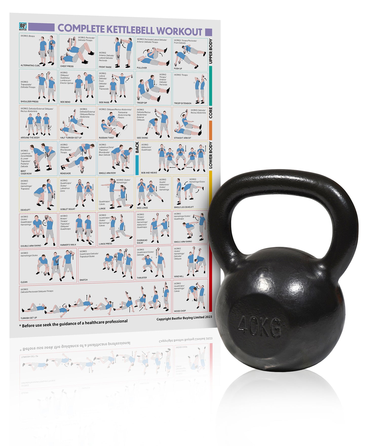 Cast Iron Kettlebell - 40kgs