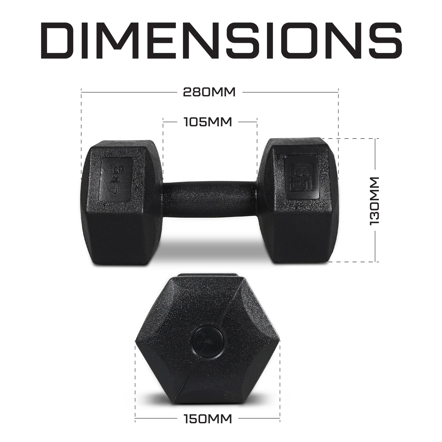 Bestfor 4kg Vinyl Coated Dumbbell (Pair)