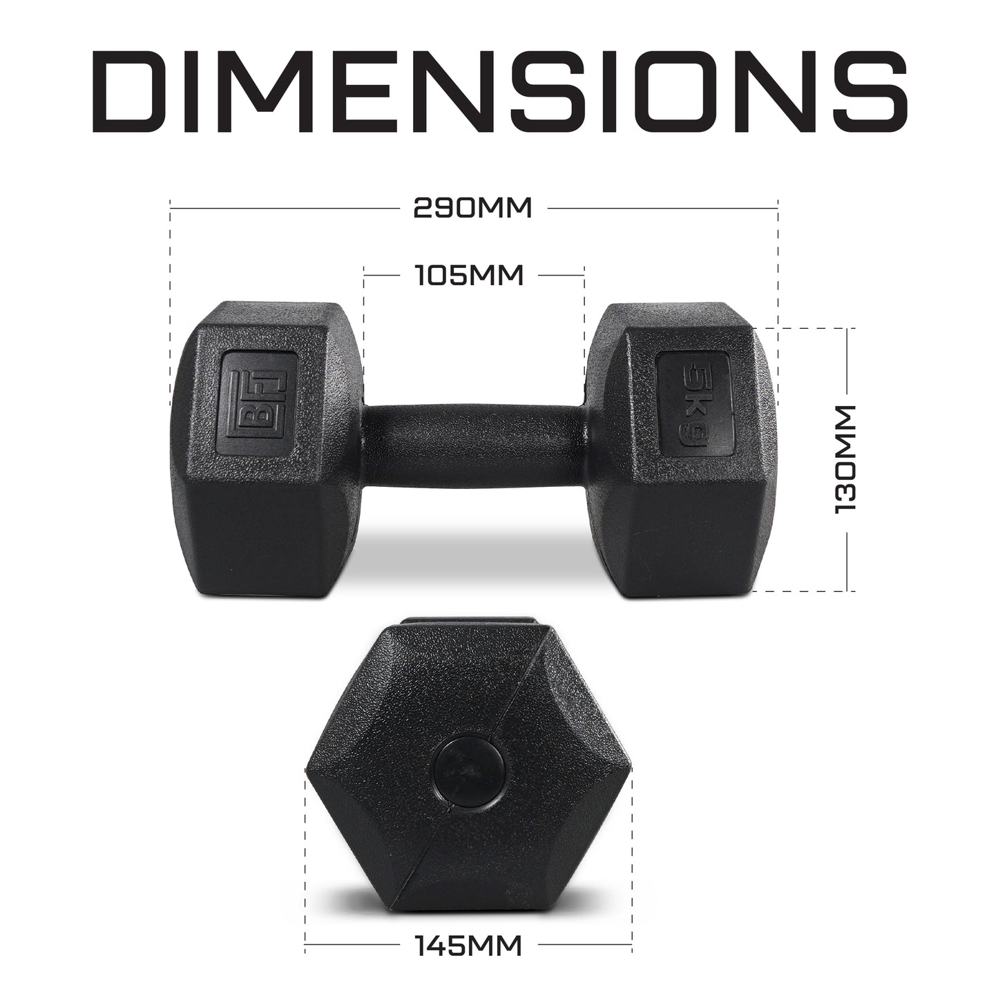 Bestfor 5kg Vinyl Coated Dumbbell (Pair)