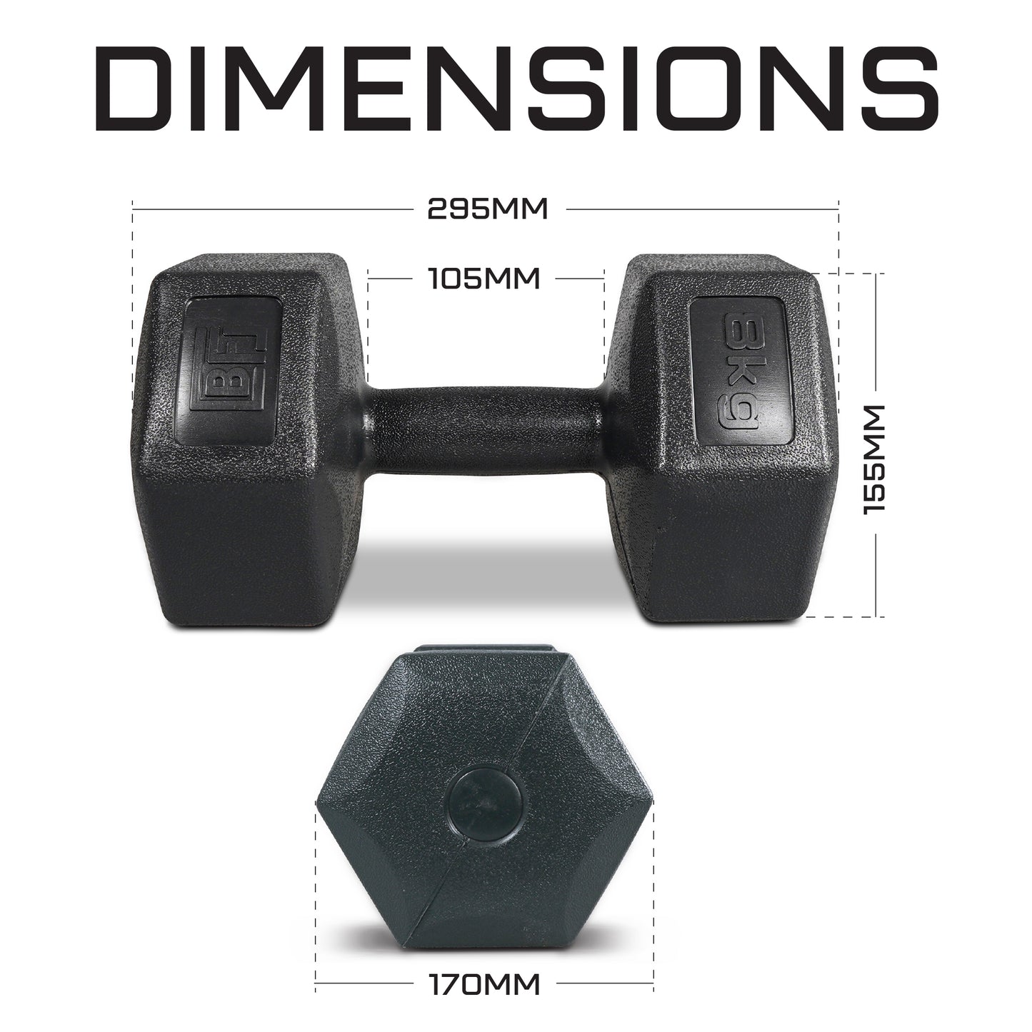 Bestfor 8kg Vinyl Coated Dumbbell (Pair)