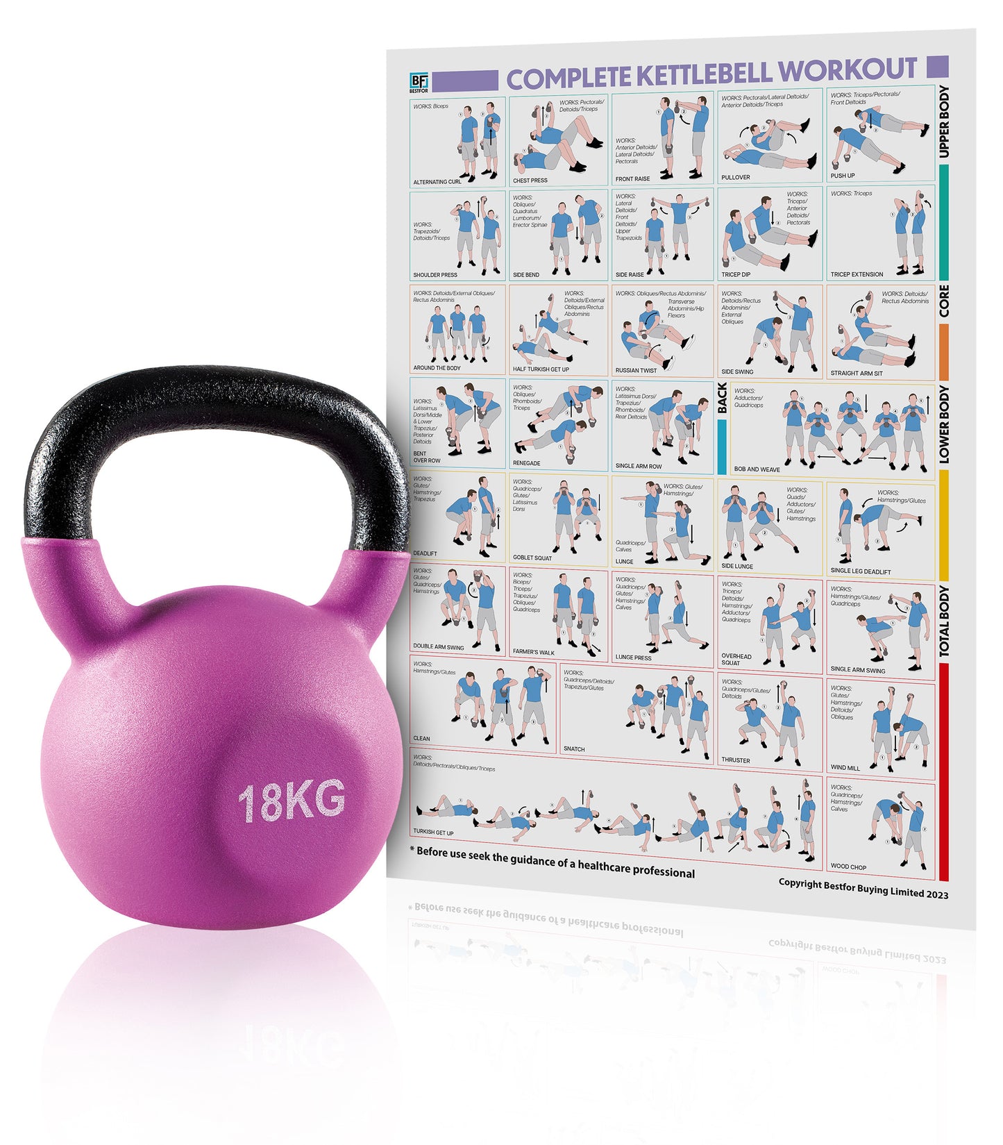 Neoprene Kettlebell - 18kgs