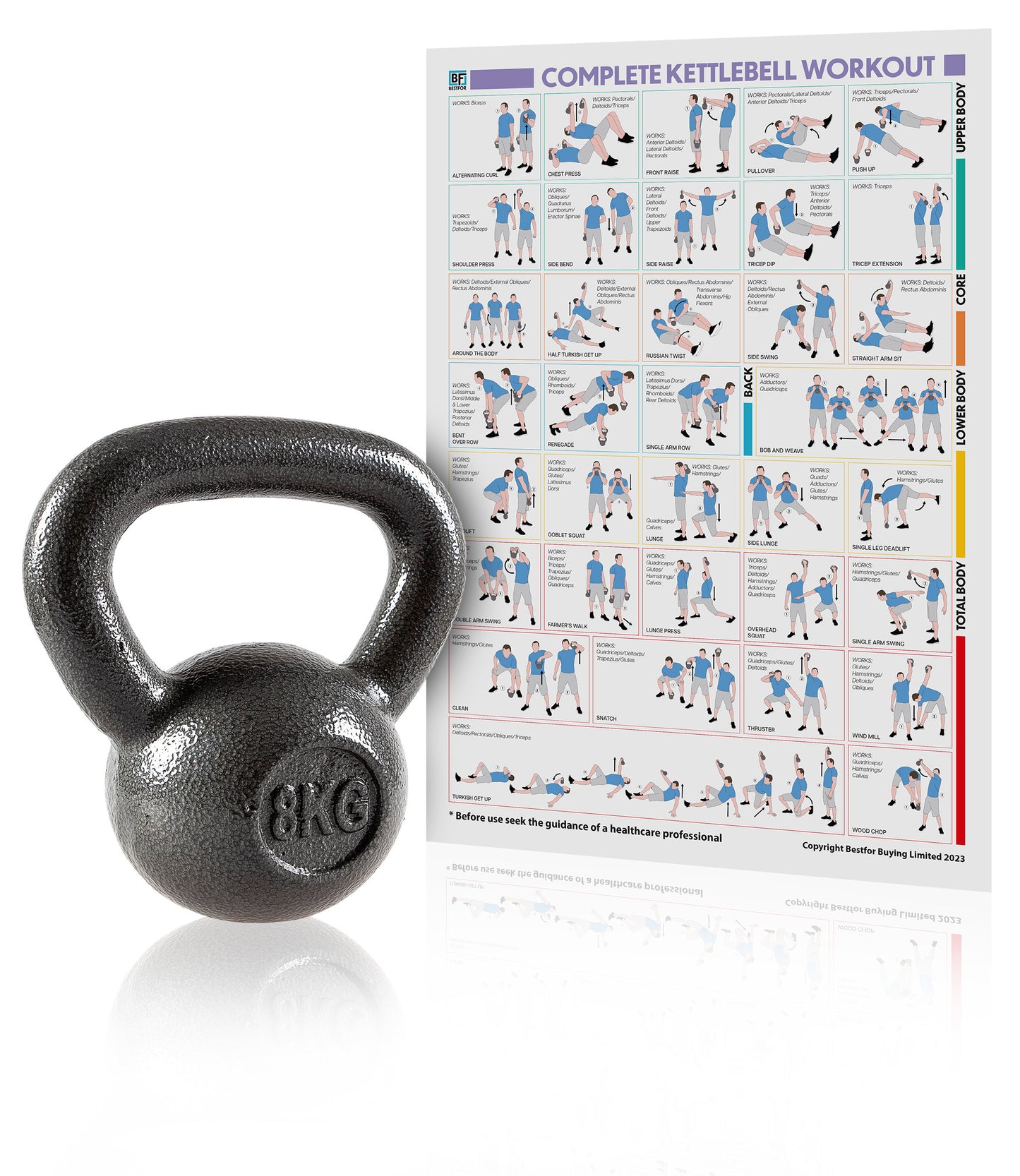 Cast Iron Kettlebell - 8kgs