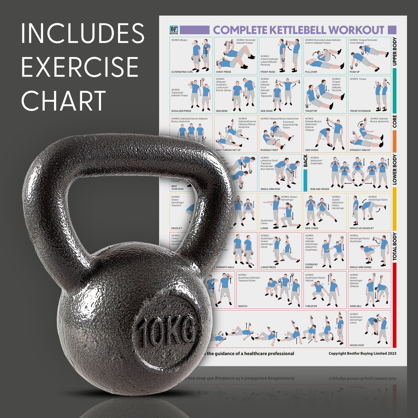 Cast Iron Kettlebell - 10kgs
