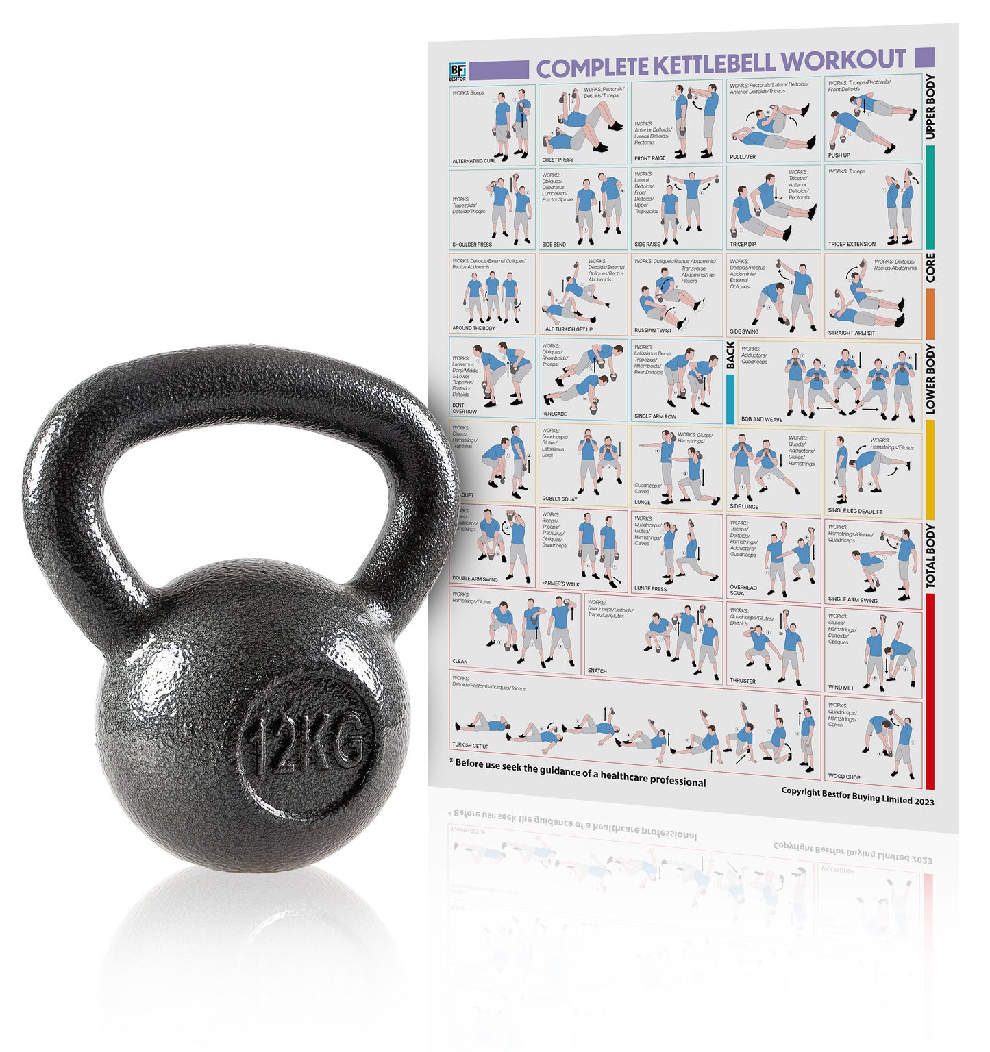 Cast Iron Kettlebell - 12kgs