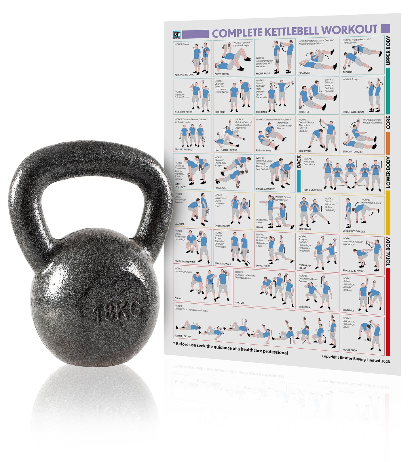 Cast Iron Kettlebell - 18kgs