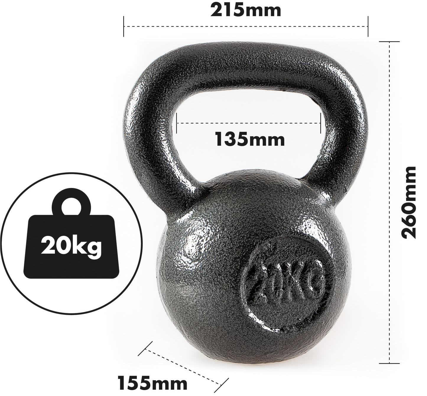 Cast Iron Kettlebell - 20kgs
