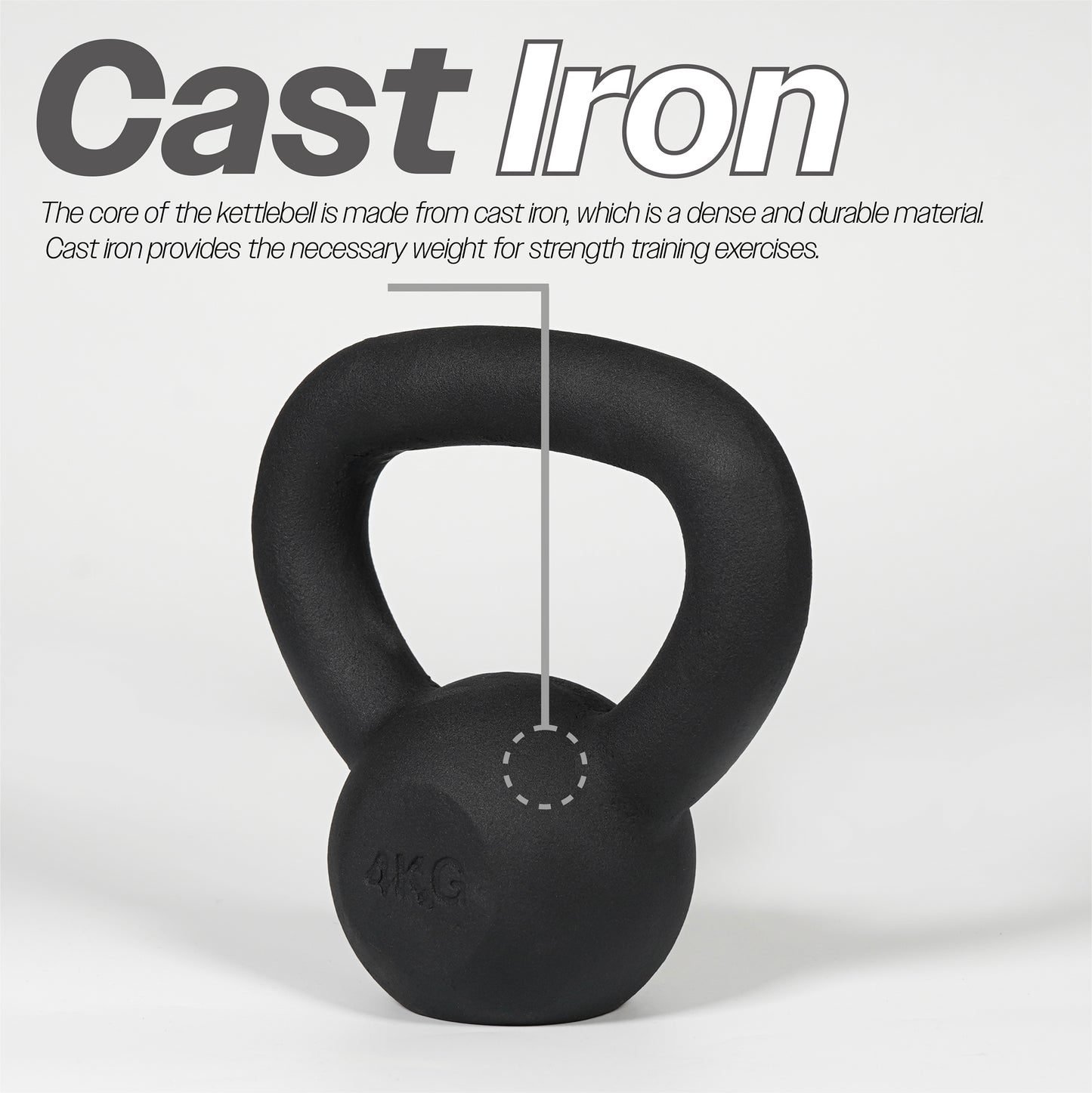 Cast Iron Kettlebell (4kg)