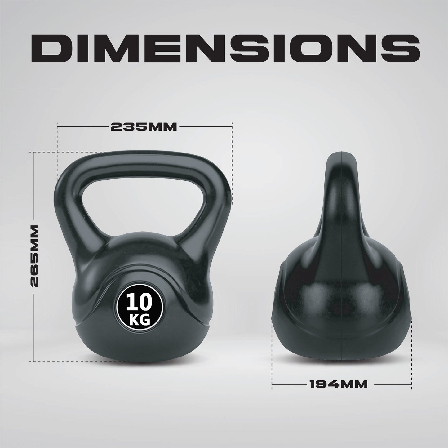 Bestfor Vinyl Coated Kettlebell (10kg)