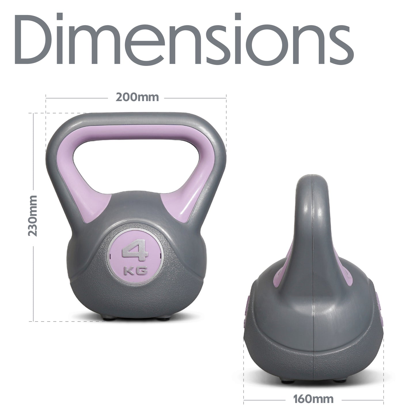 Bestfor Vinyl Coated Two Tone Kettlebell (4kg)