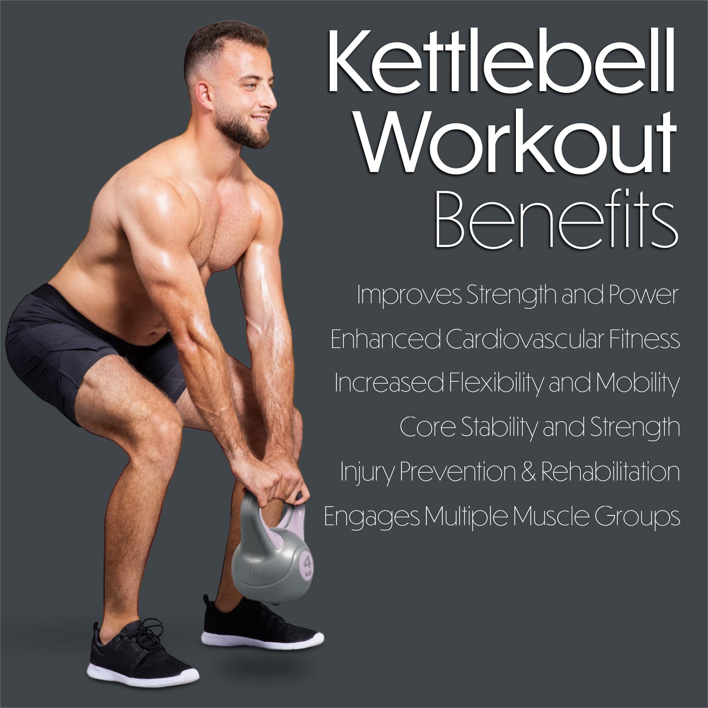 Bestfor Vinyl Coated Two Tone Kettlebell (4kg)