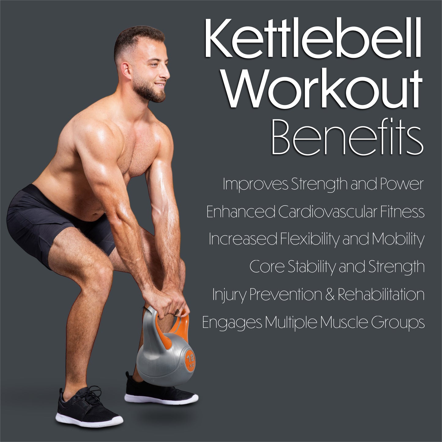 Bestfor Vinyl Coated Two Tone Kettlebell (12kg)