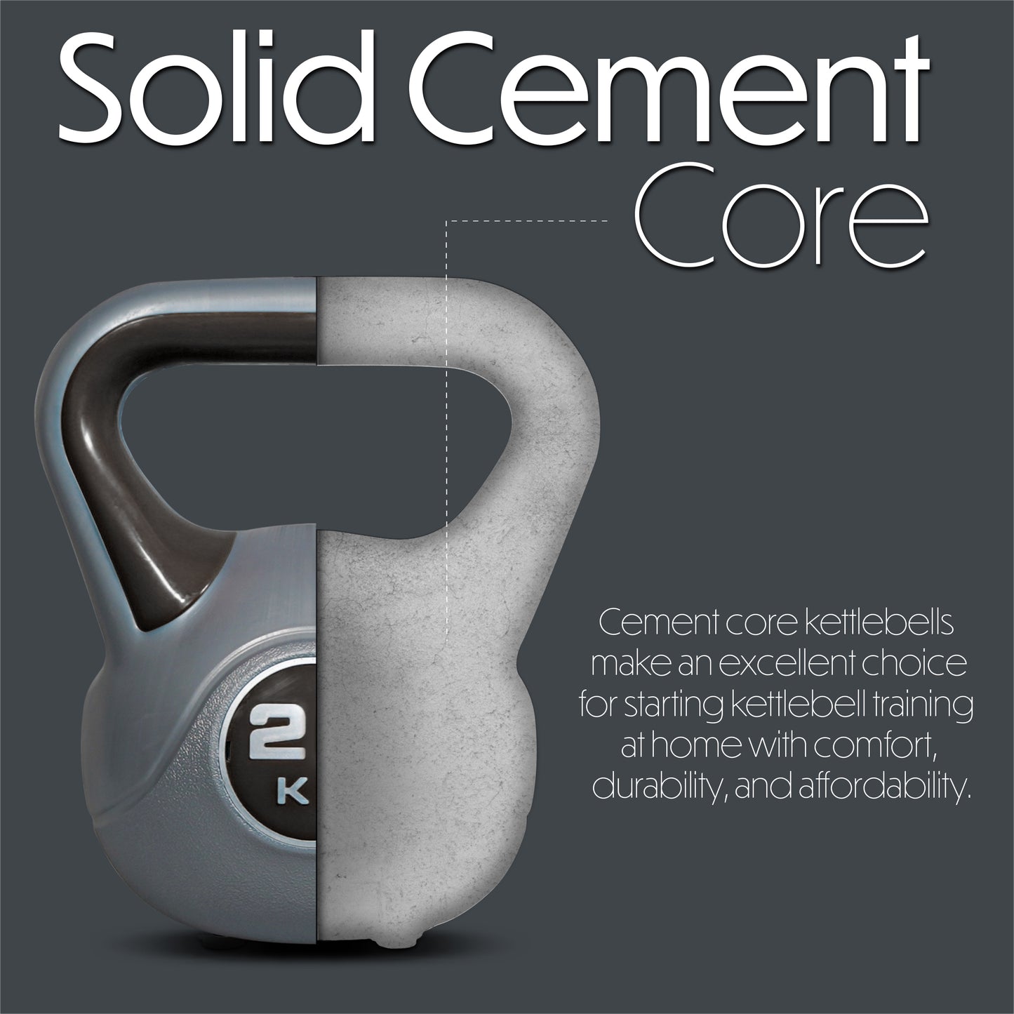 Bestfor Vinyl Coated Two Tone Kettlebell (20kg)