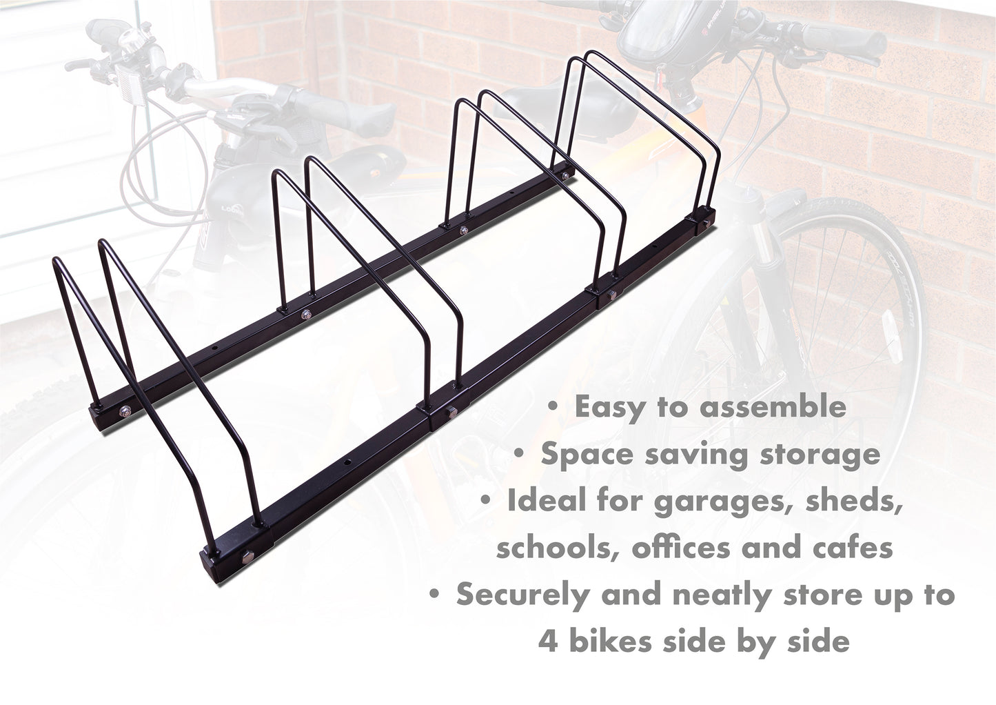 Free Standing 4 Rack Bicycle Stand
