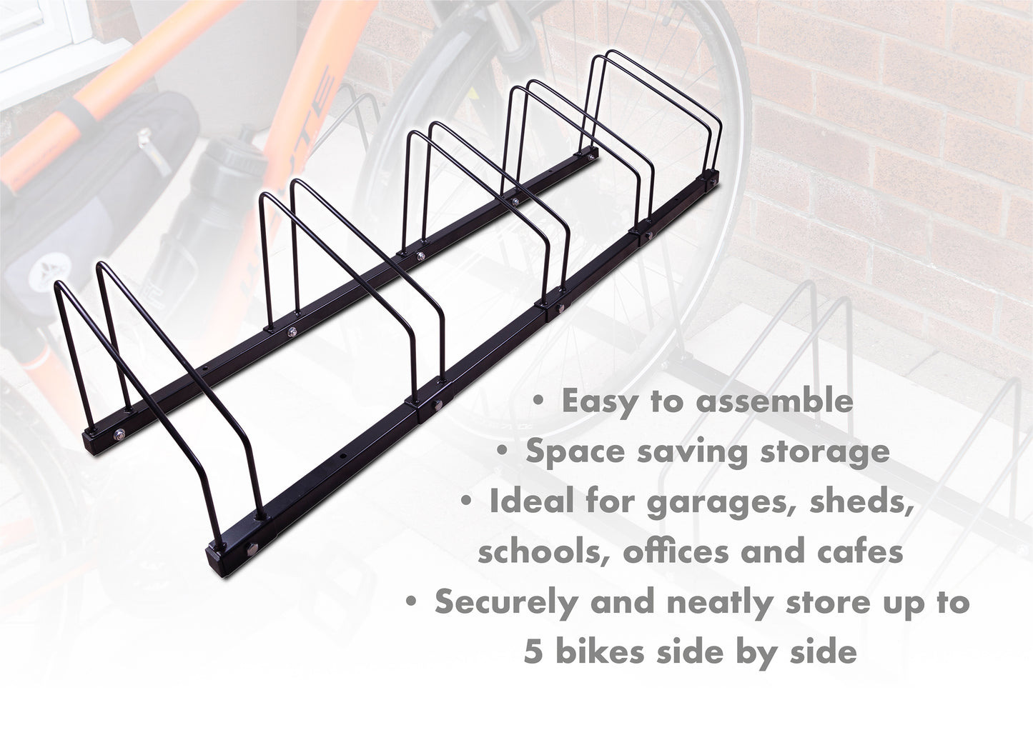 Free Standing 5 Rack Bicycle Stand