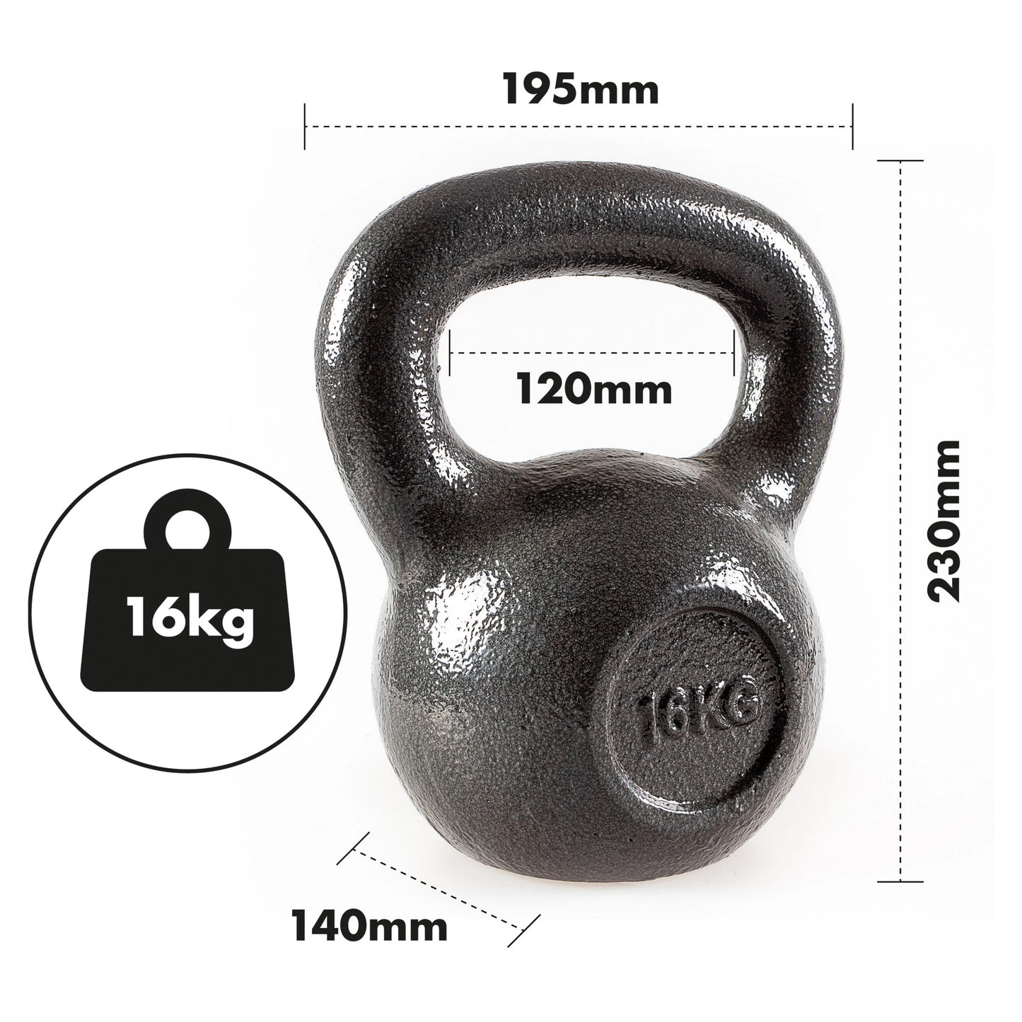 Cast Iron Kettlebell - 12kgs