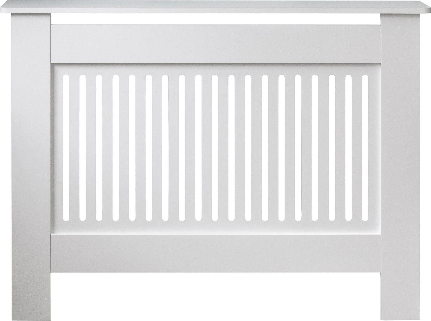 MDF Radiator Cover Vertical Vents, Medium - White