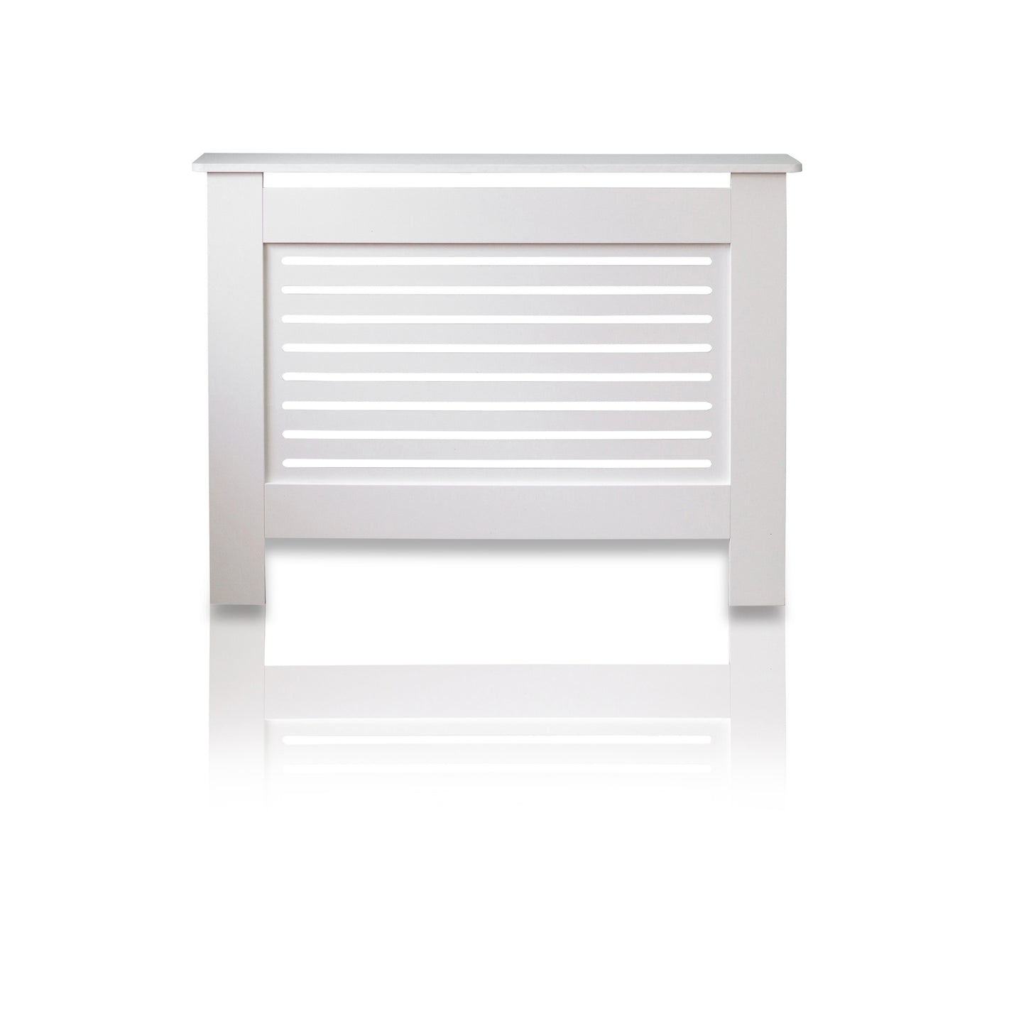 MDF Radiator Cover Horizontal Vents, Medium - White
