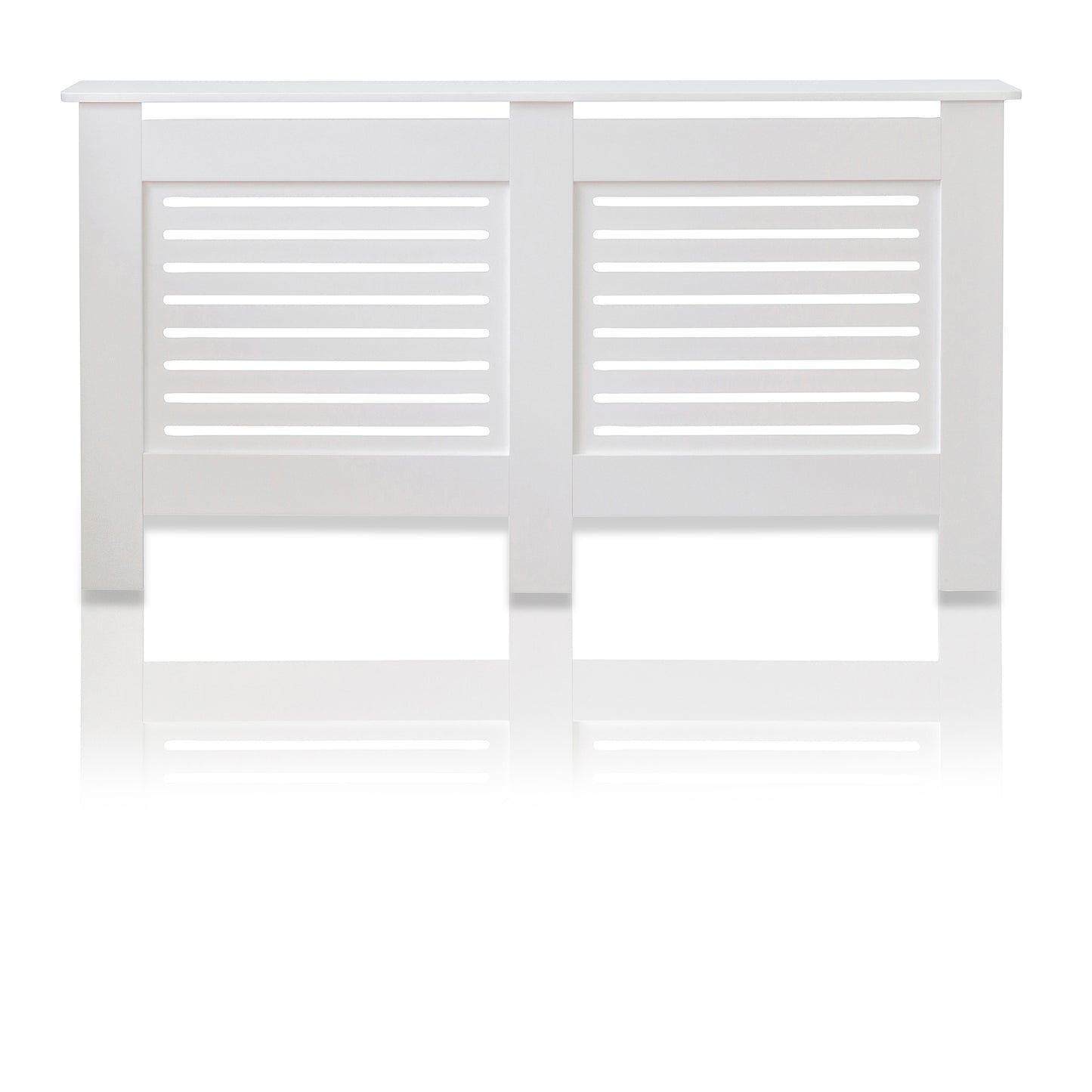 MDF Radiator Cover Horizontal Vents, Large - White
