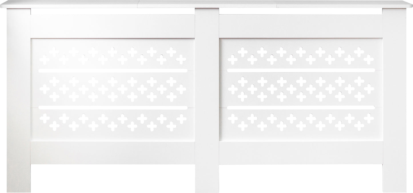 MDF Radiator Cover Cross Vents, X.Large - White