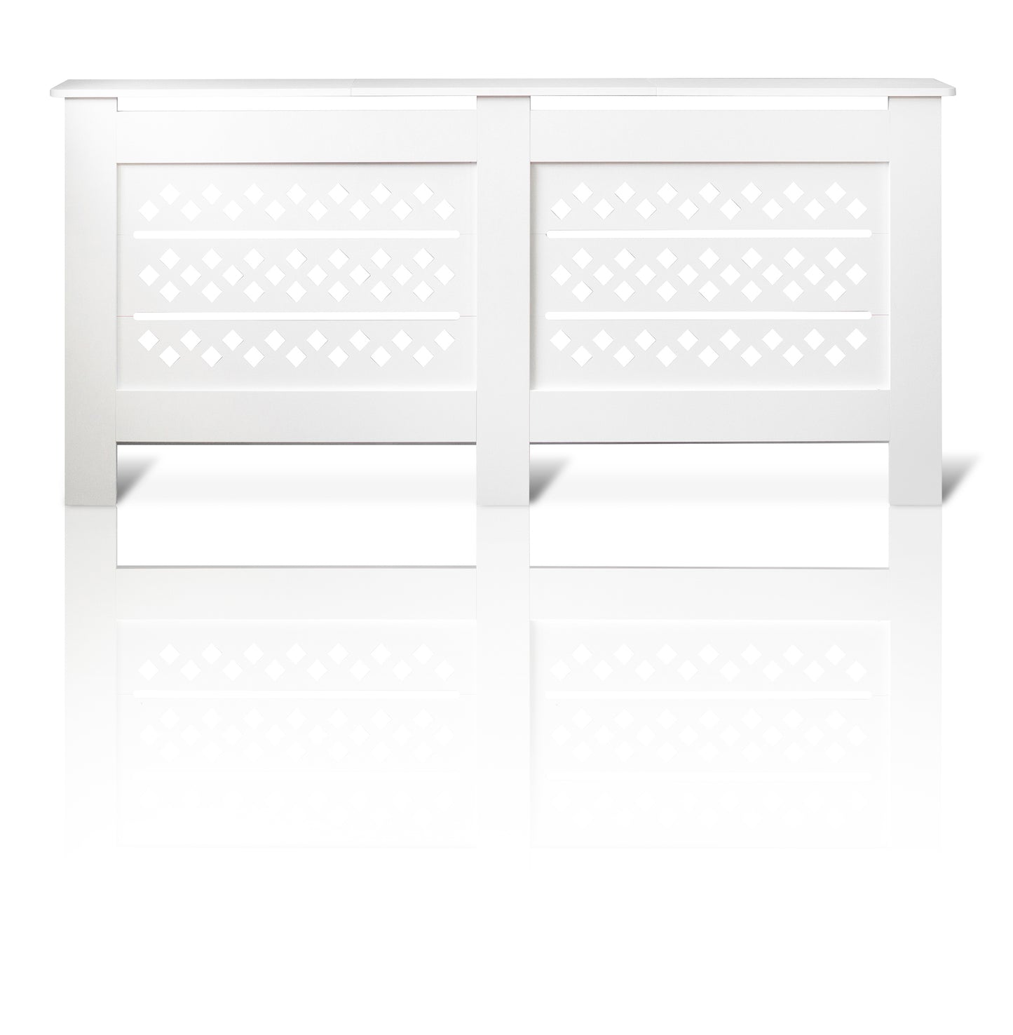 MDF Radiator Cover Rhombic Vents, X.Large - White