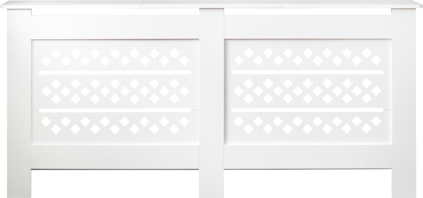 MDF Radiator Cover Rhombic Vents, X.Large - White