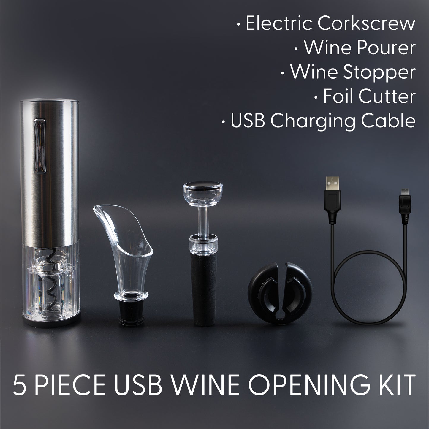 USB Chargeable Wine Opening Set