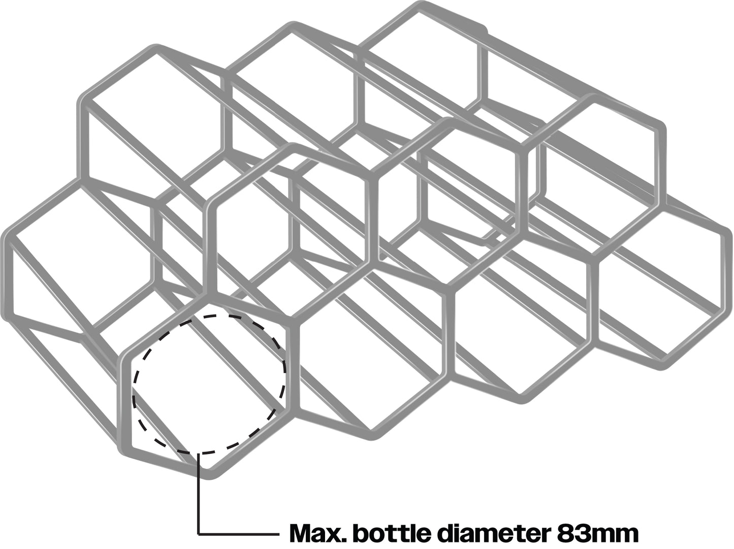 Metal 7 Bottle Honeycomb Wine Rack