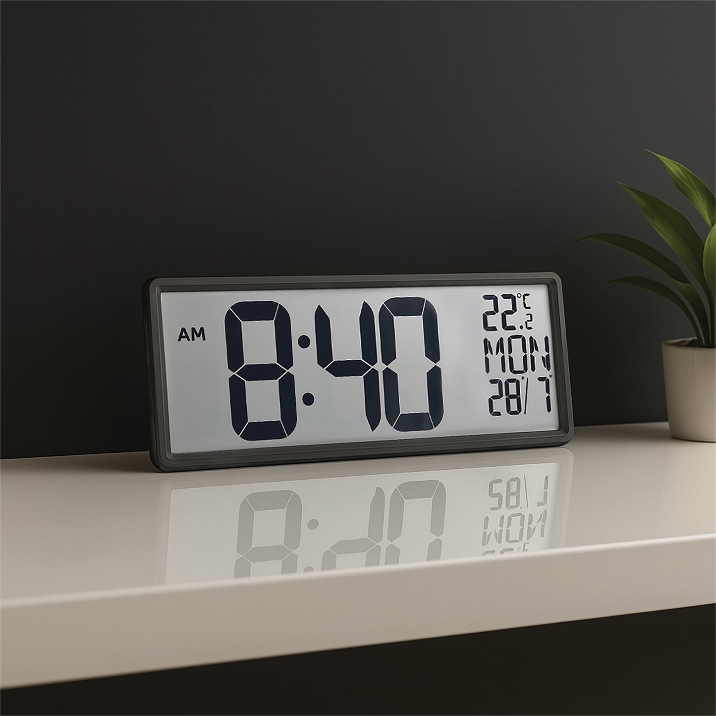 Large Digit Alarm Clock (Black)