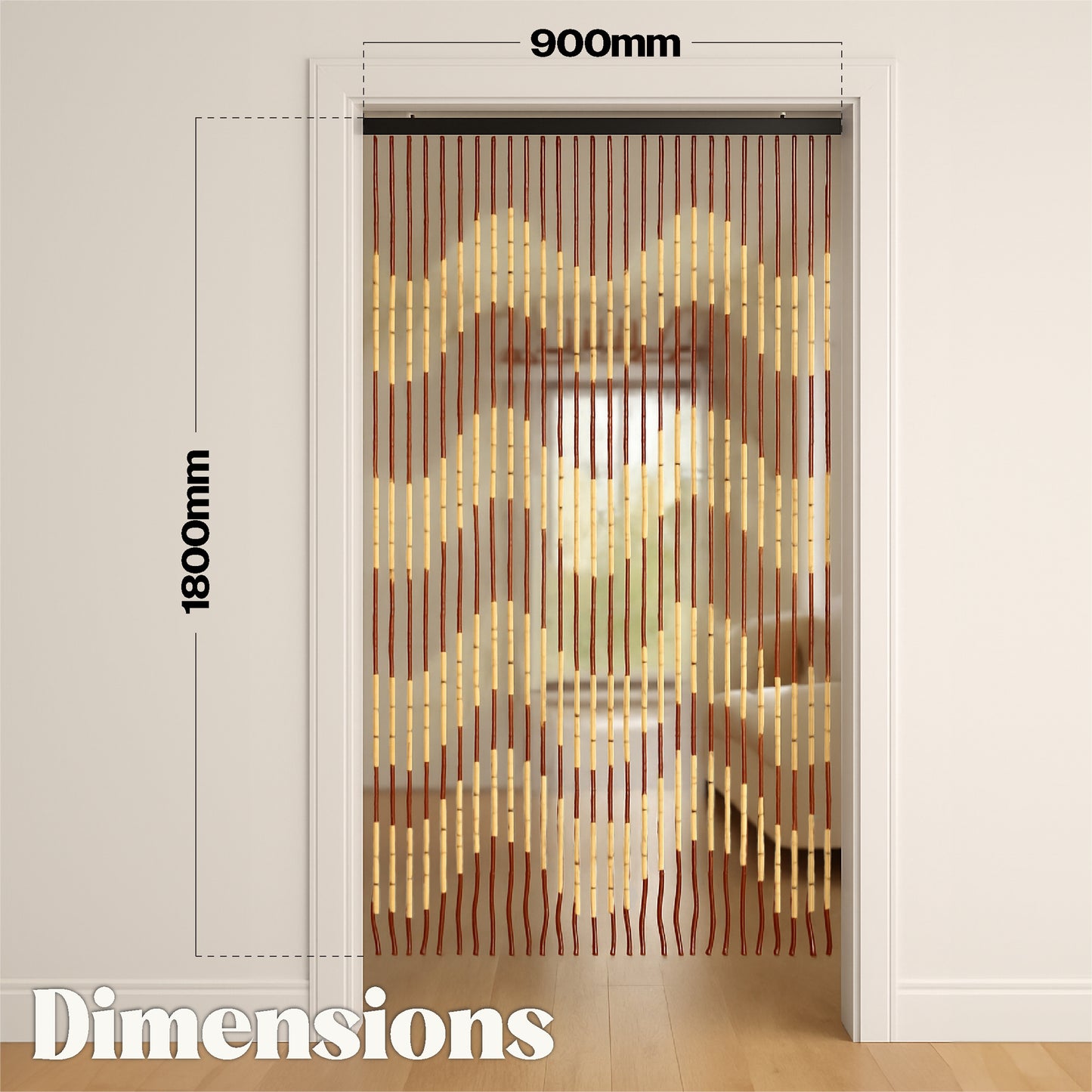 Bestfor Bamboo Beaded Door Insect Screen