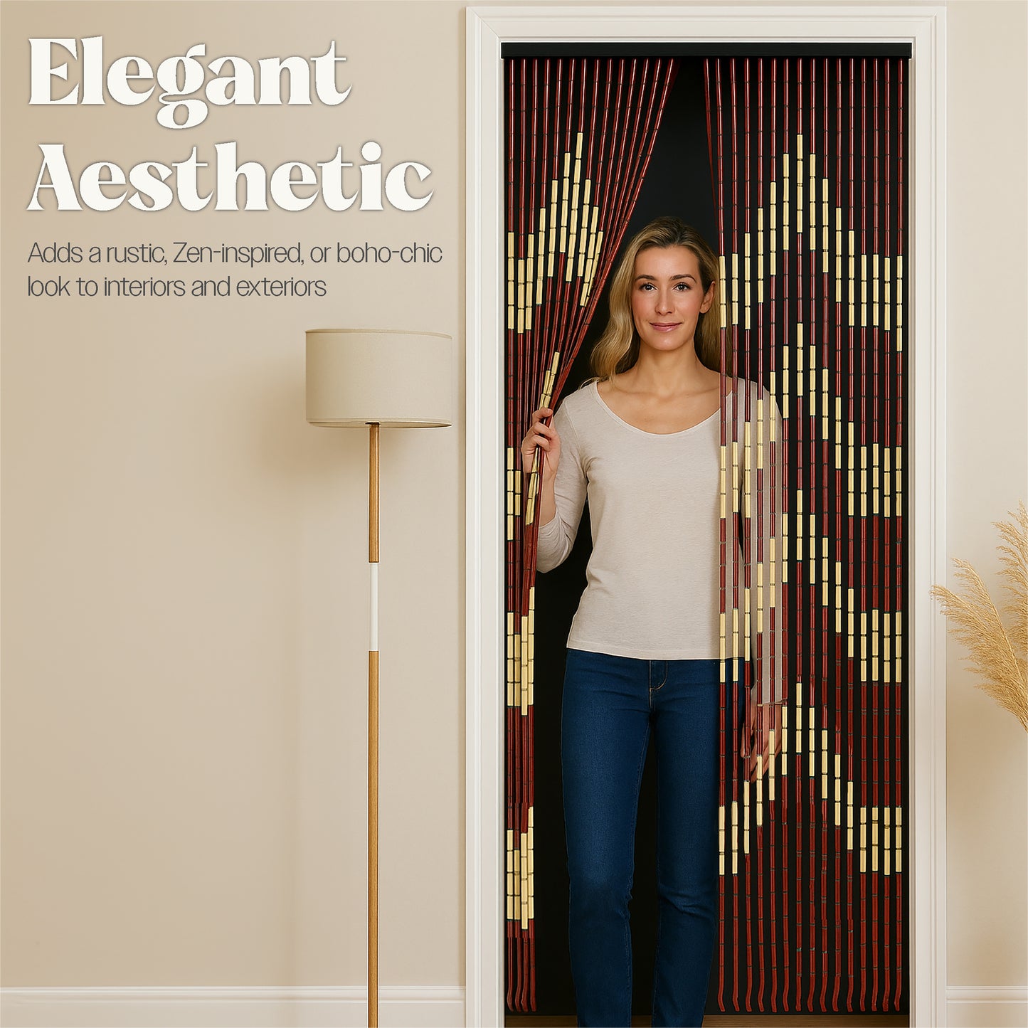 Bestfor Bamboo Beaded Door Insect Screen