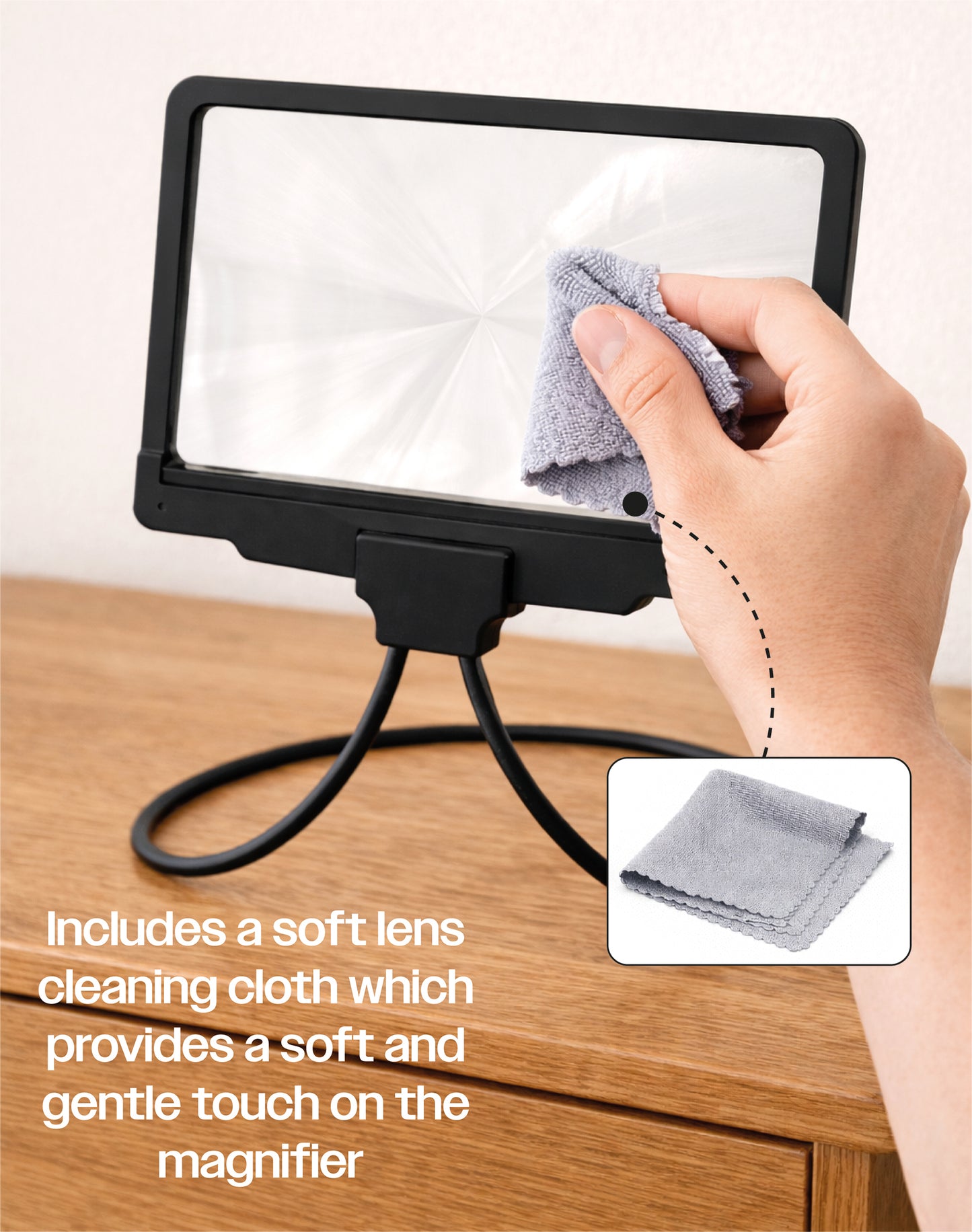 Bestfor LED Illuminated Hands‑Free Magnifier for Reading, Crafting & Hobbies – 5x Magnification