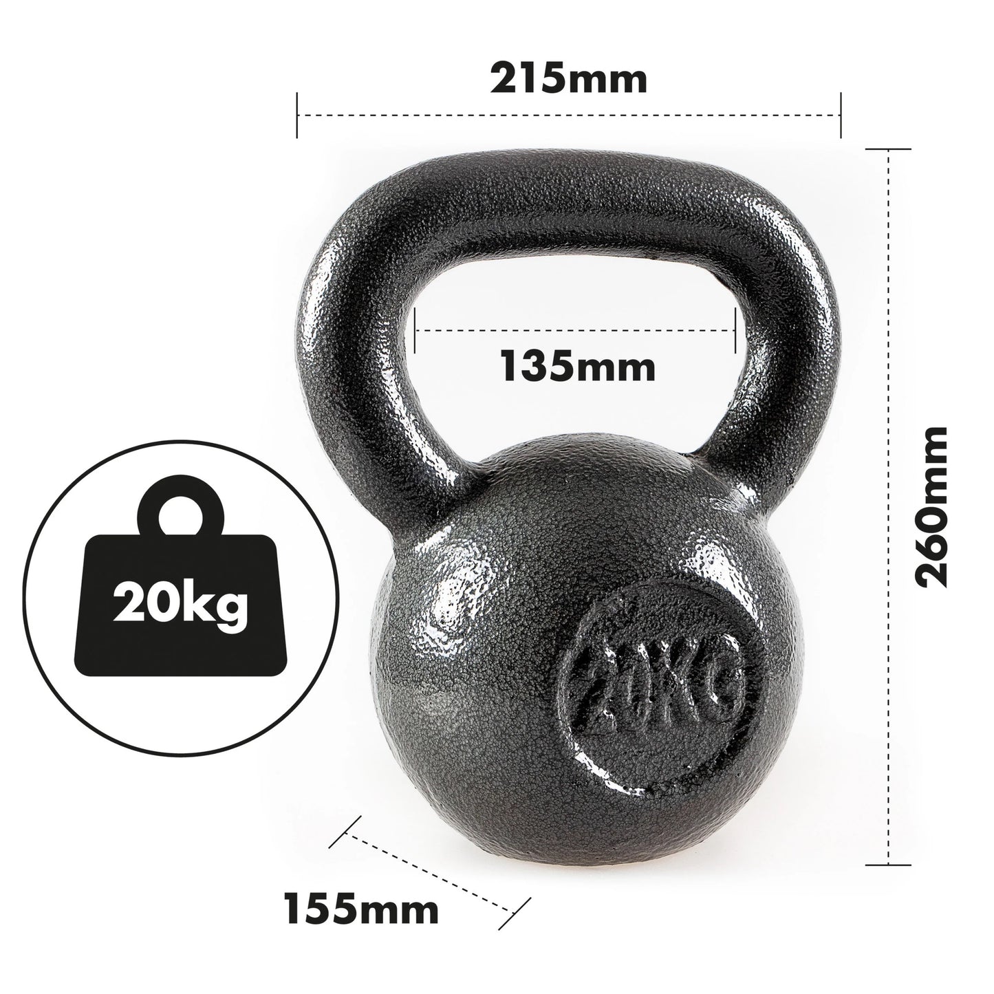 Cast Iron Kettlebell - 20kgs