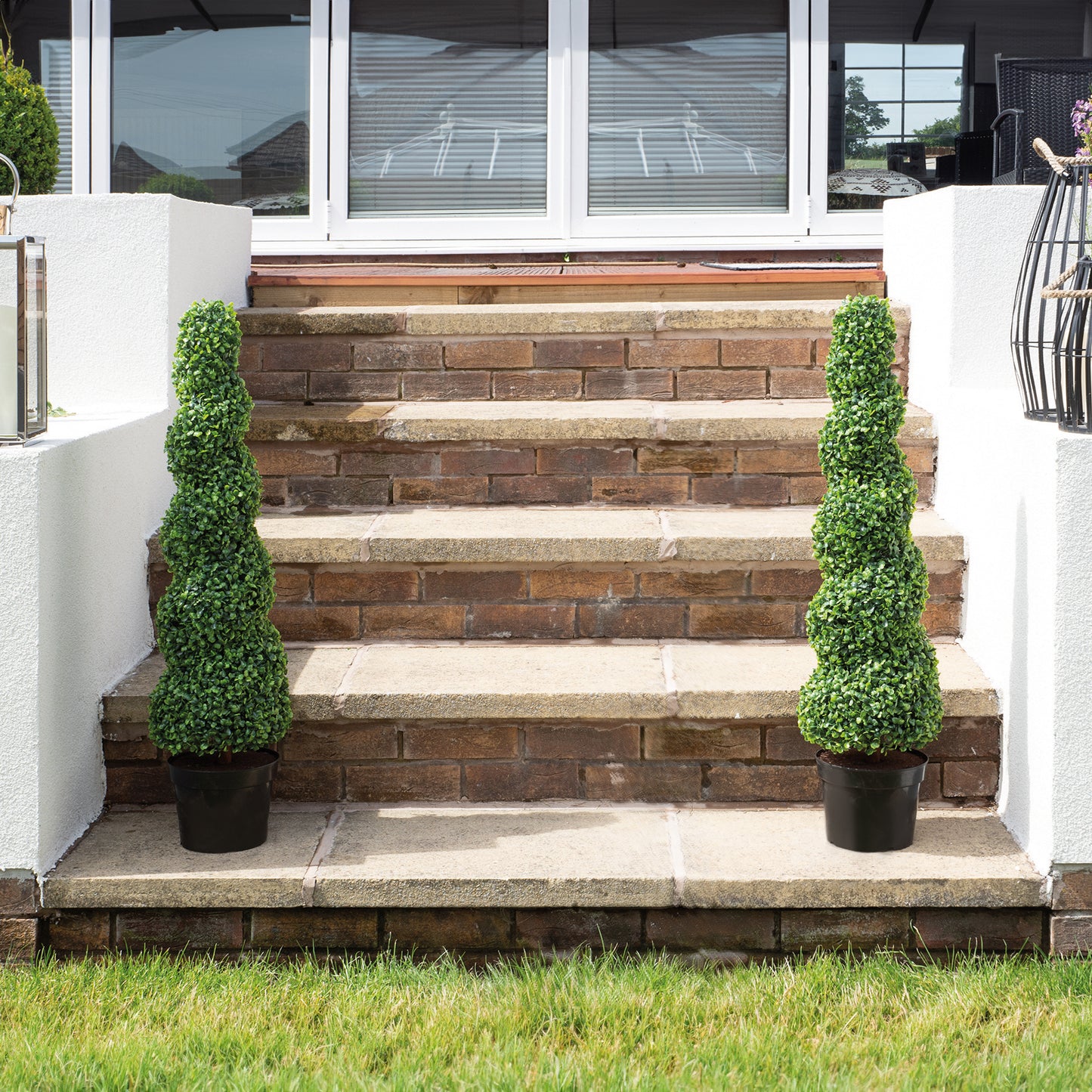 Artificial Topiary Spiral Tree 95cm - Pack of 2