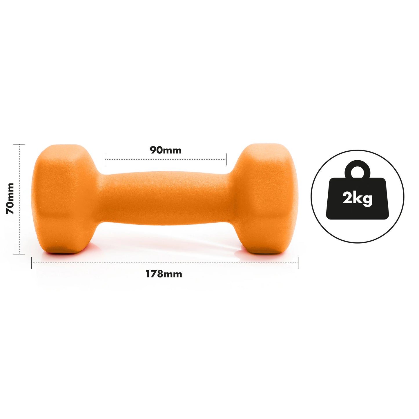 Neoprene Dumbbell Set - 2kgs