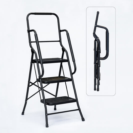 Bestfor 3 Step Ladder with Handrails