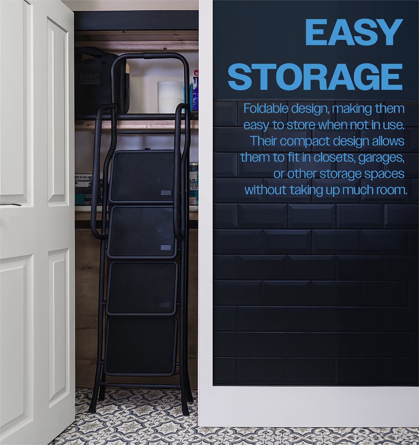 Bestfor 4 Step Ladder with Handrails