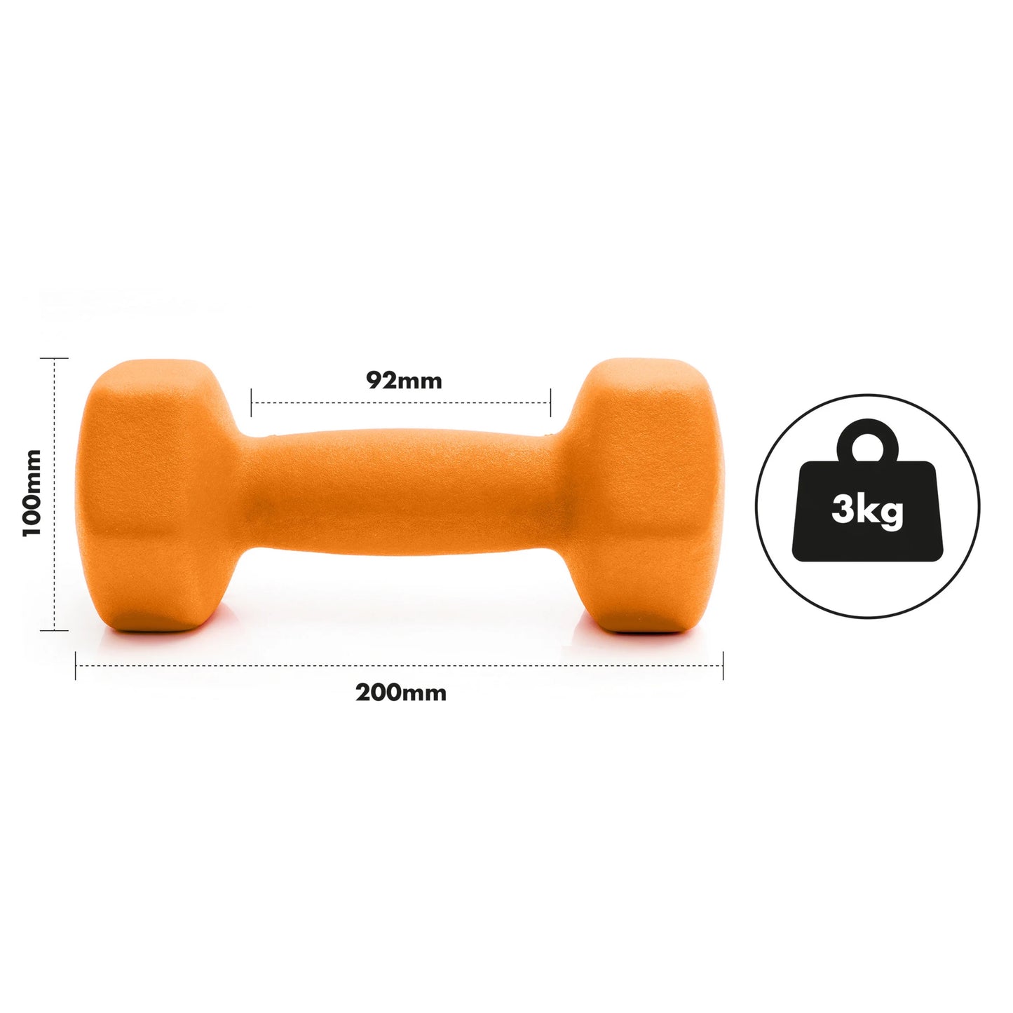 Neoprene Dumbbell Set - 3kgs
