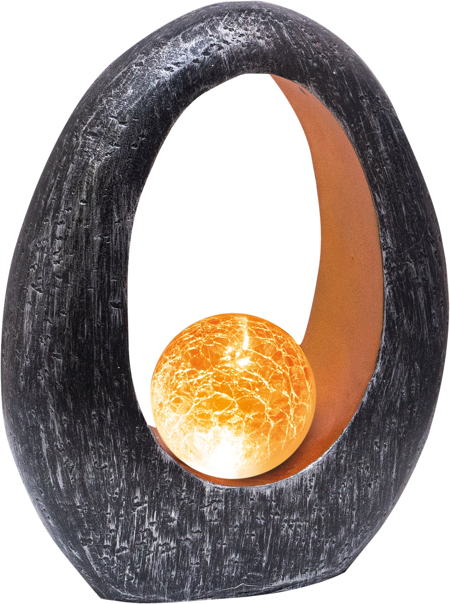 Solar Powered Resin Lamp - Full Moon