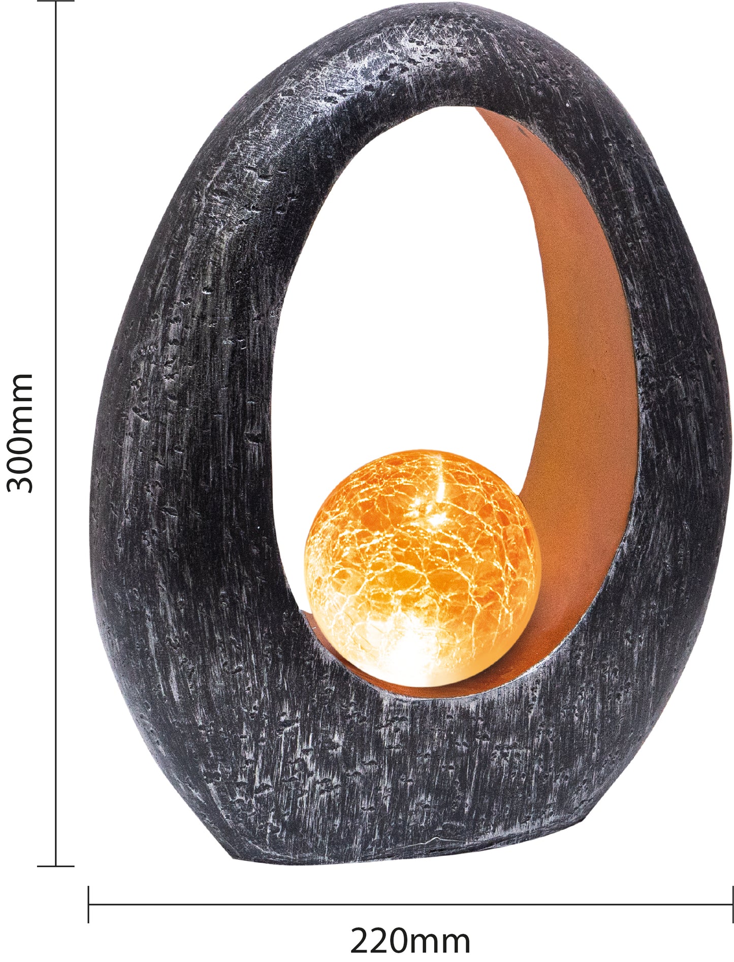 Solar Powered Resin Lamp - Full Moon