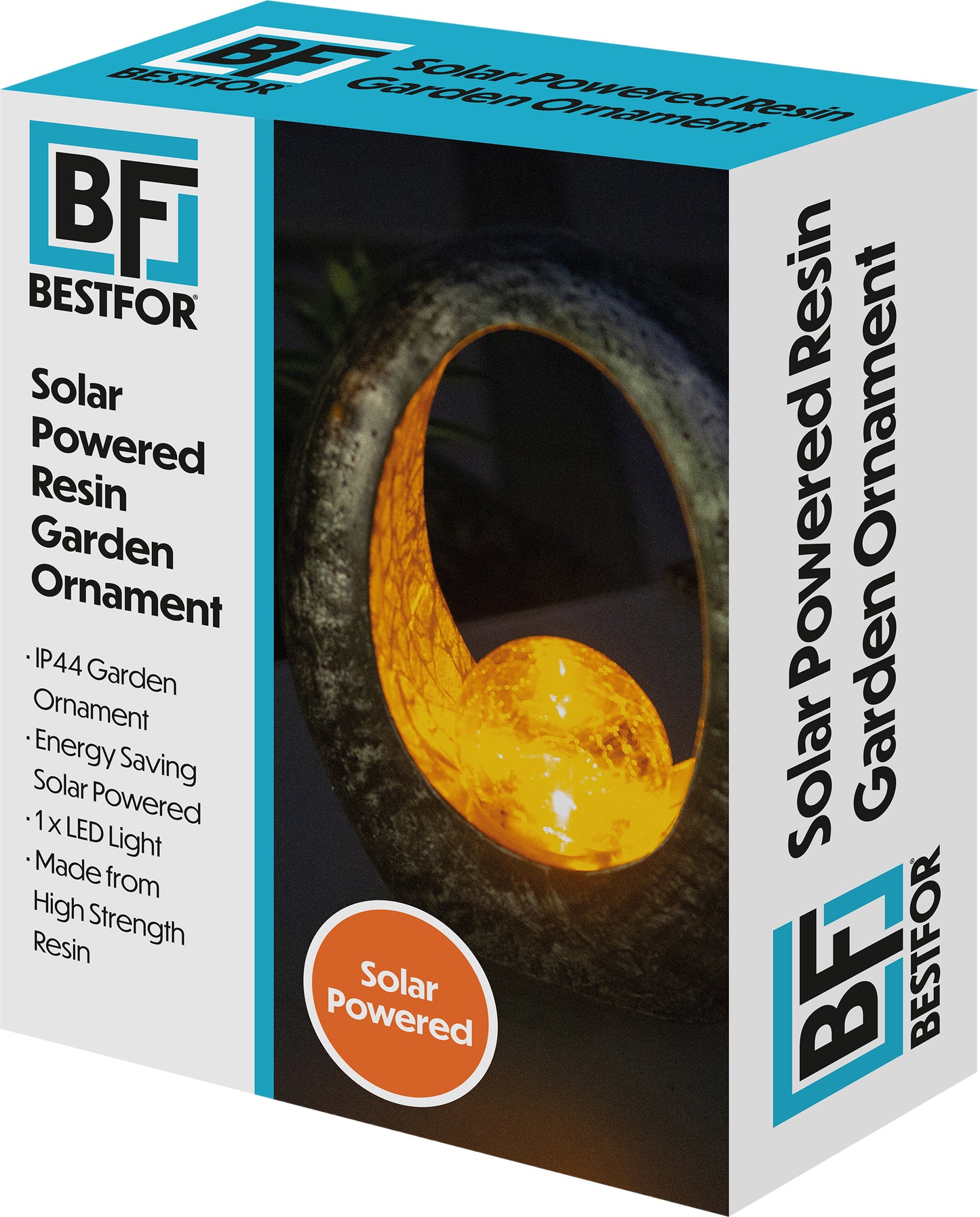 Solar Powered Resin Lamp - Full Moon