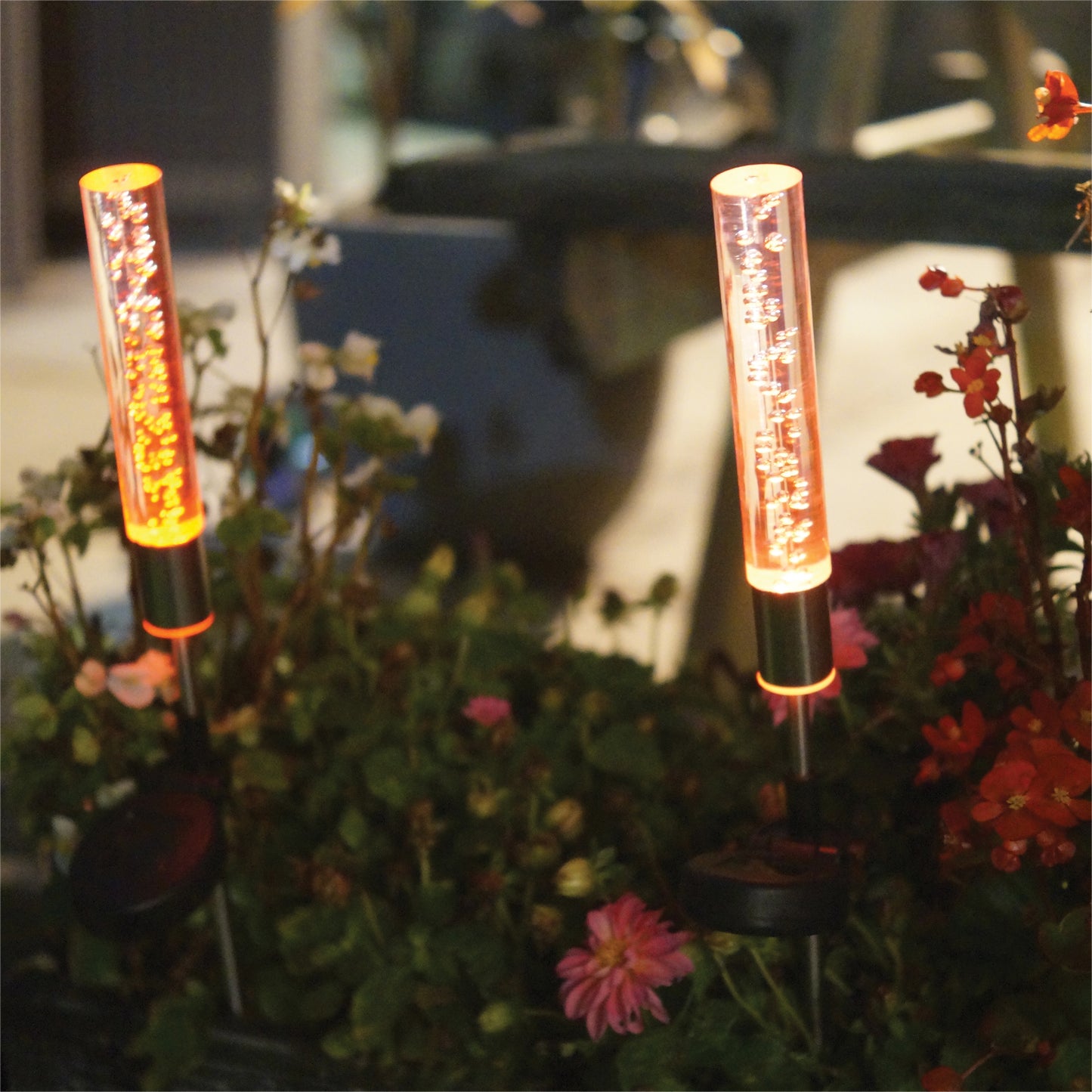 Solar Powered Stainless Steel RGB Stick Light