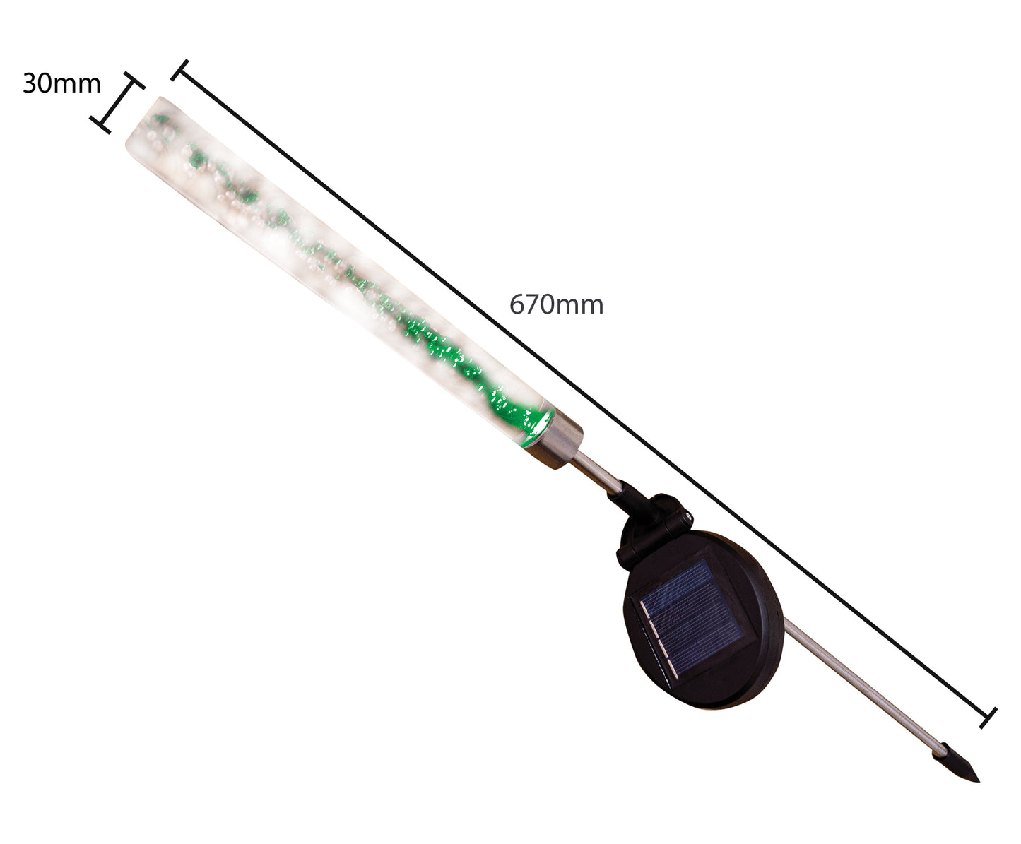Solar Powered Stainless Steel RGB Stick Light