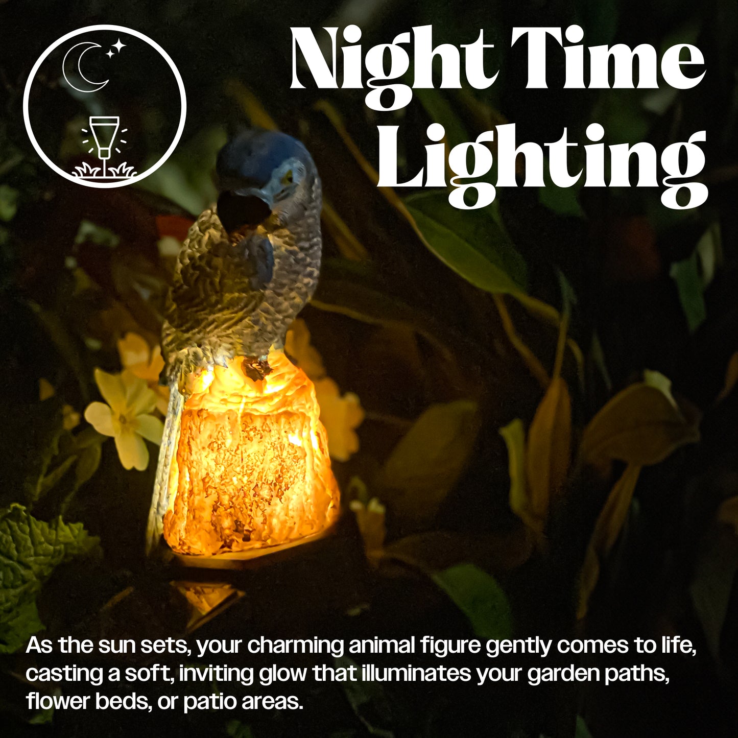 LED Solar Powered Blue Parrot Garden Stake Light