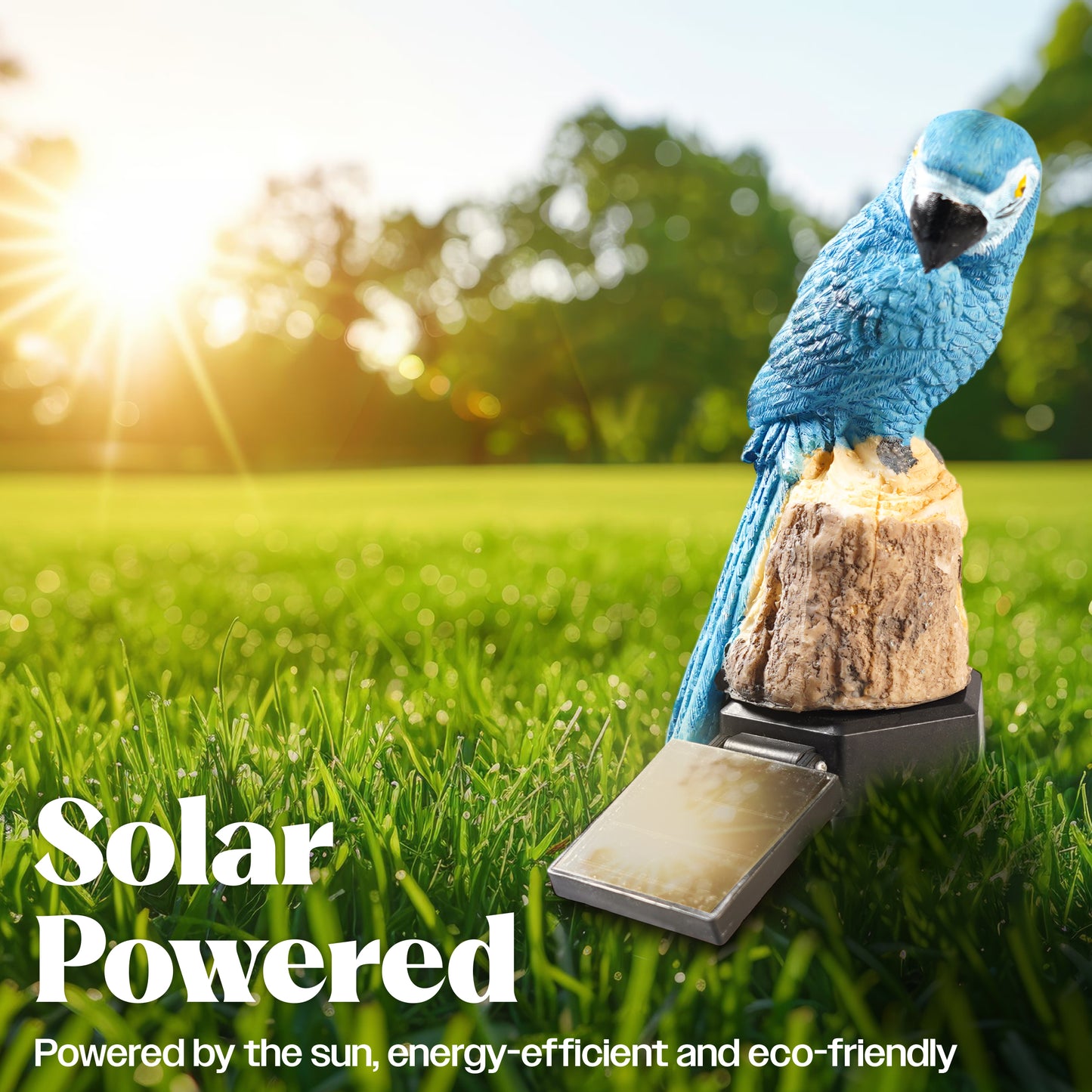 LED Solar Powered Blue Parrot Garden Stake Light
