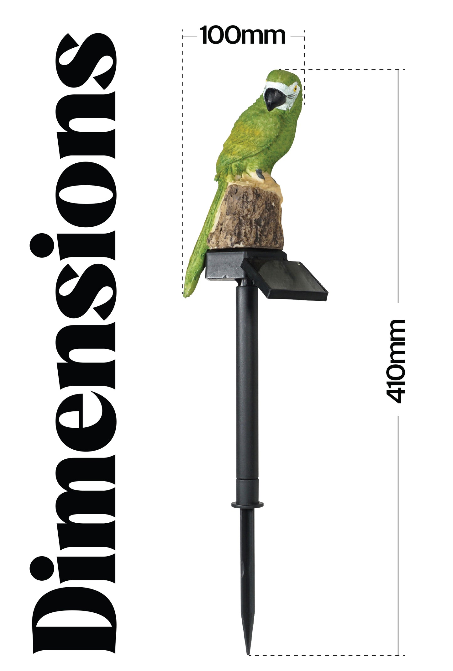 LED Solar Powered Green Parrot Garden Stake Light